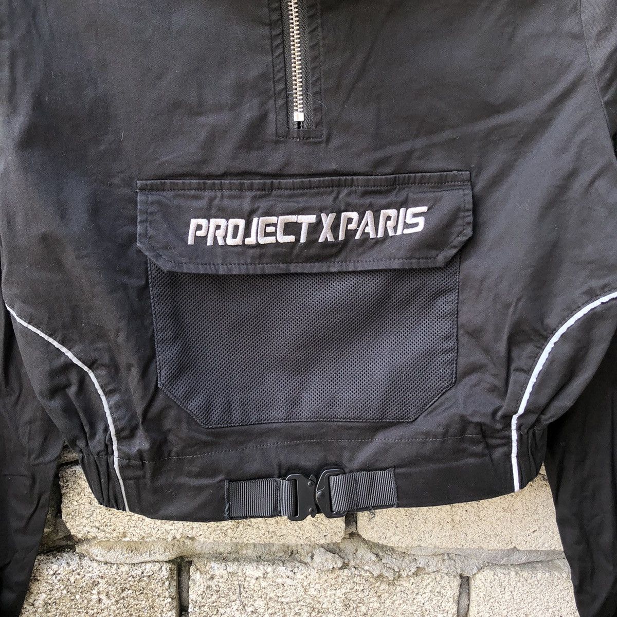 Other Project X Paris Black Cropped Windbreaker Jacket Size XS / US 0-2 / IT 36-38 - 3 Thumbnail