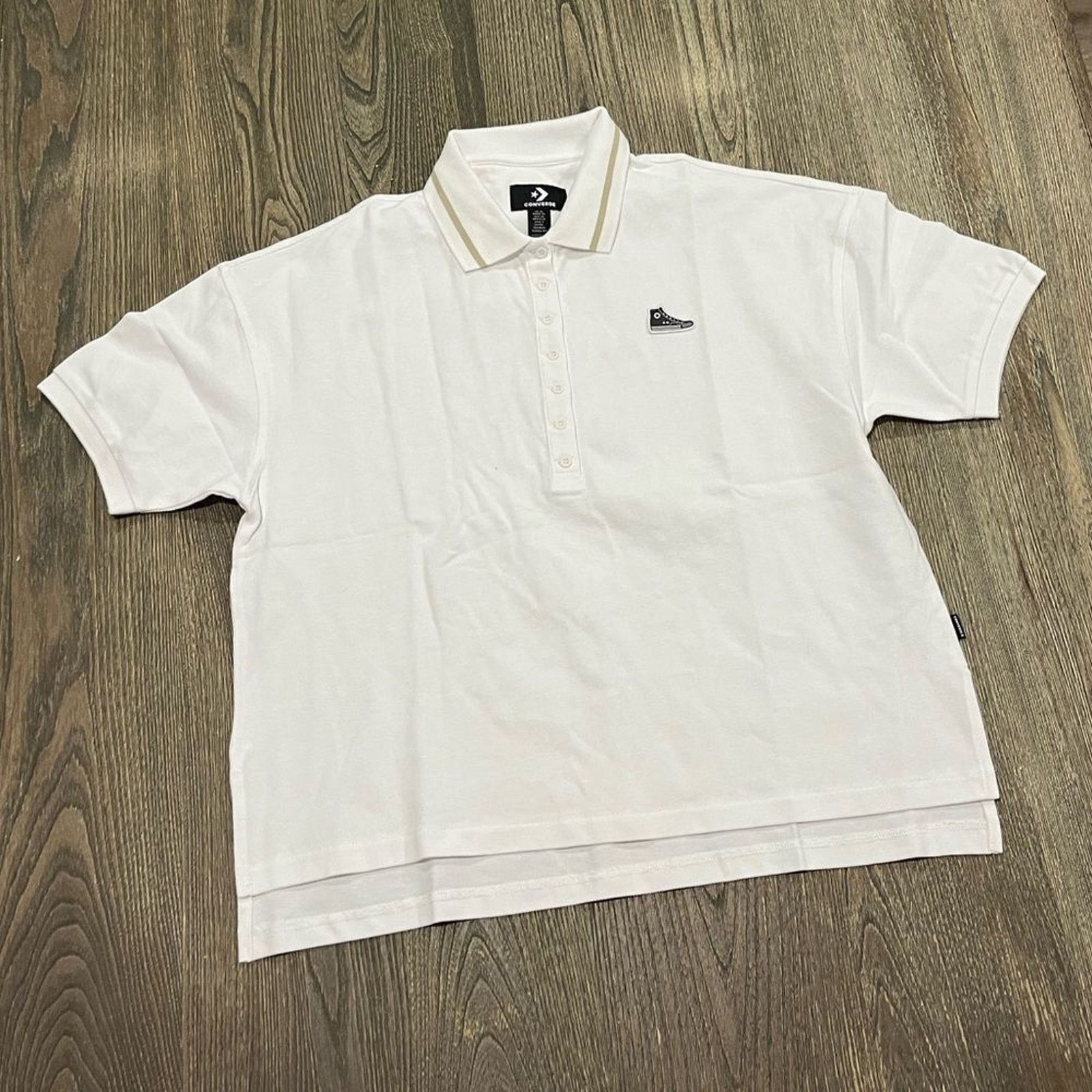 Converse NWOT Converse Casual Polo Shirt Regular Fit White XS Size XS / US 0-2 / IT 36-38 - 1 Thumbnail
