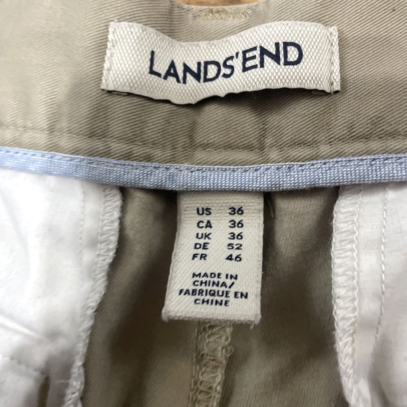 Lands' End VINTAGE Lands' End Pleated Shorts Men 36 Chino Casual 90s Y2k Khaki Beige 36x8 Mens Size US 36 / EU 52 - 5 Thumbnail