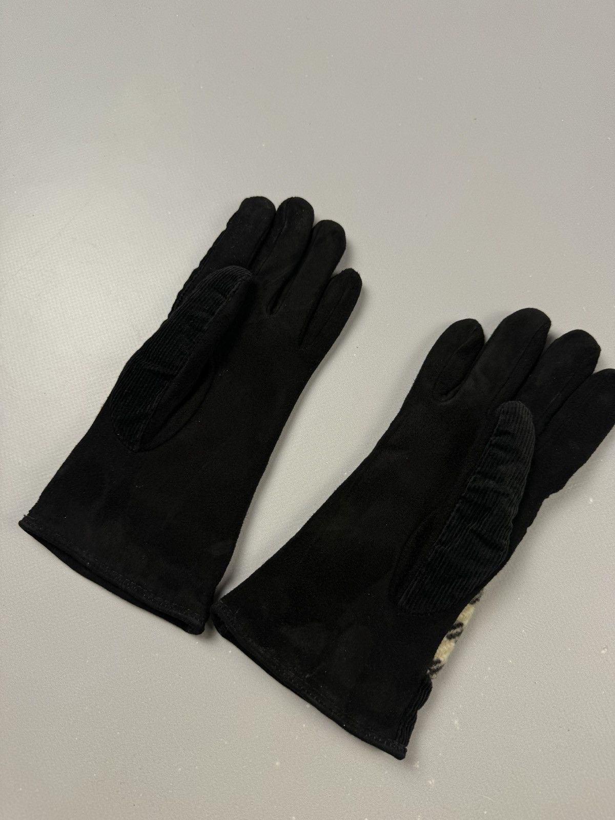Burberry Burberry gloves vintage black whit novachek Size ONE SIZE - 4 Thumbnail