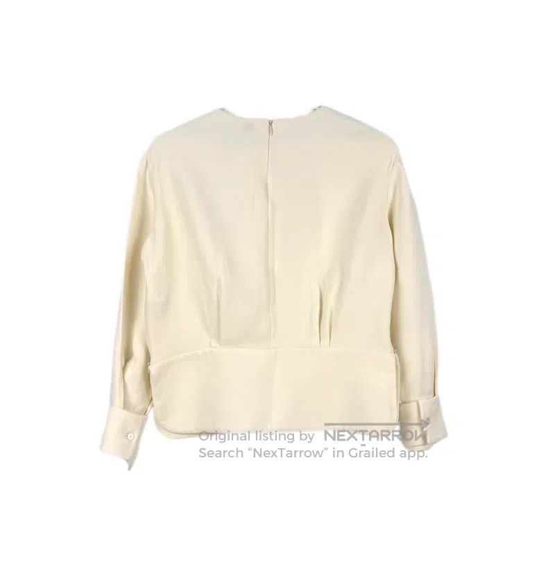Hermes Hermes White mulberry silk cotton blouse Size XS / US 0-2 / IT 36-38 - 2 Thumbnail