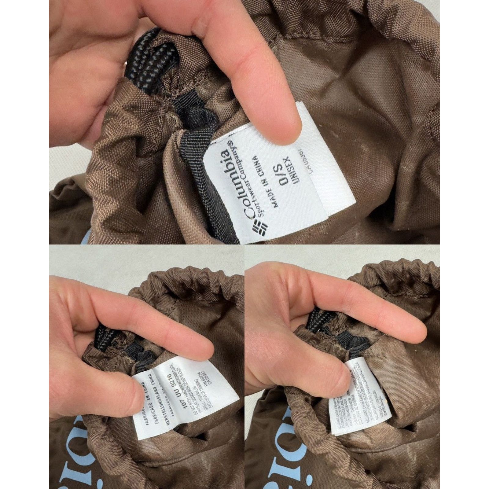 Columbia Columbia Unisex Brown Drawstring Backpack Bag One Size Size ONE SIZE - 6 Thumbnail