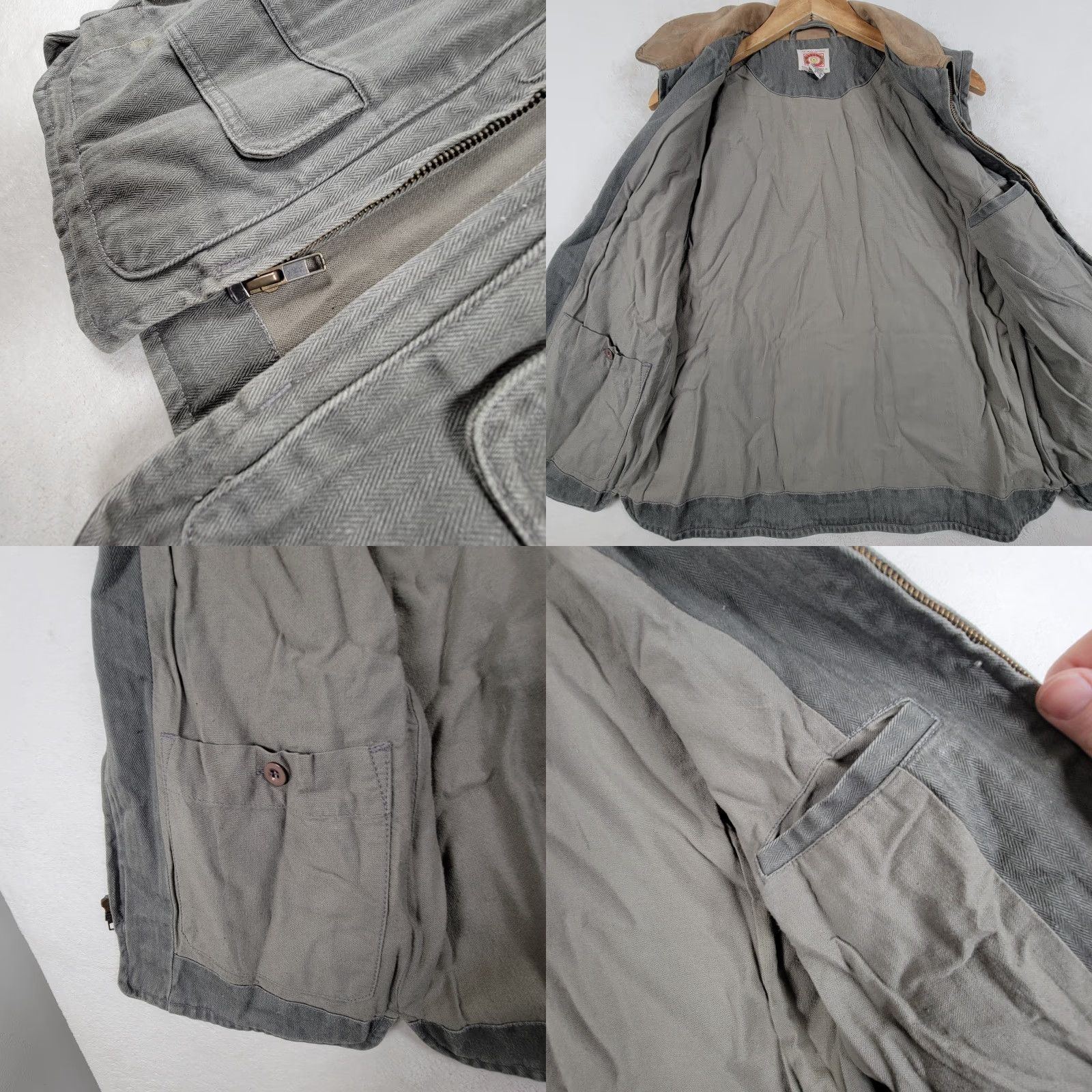 Banana Republic VINTAGE Banana Republic Vest Shirt Mens S Green Cotton Canvas Military Jacket Hooded Pockets Full Zip Hunting Outdoor 90s? Size US S / EU 44-46 / 1 - 10 Thumbnail
