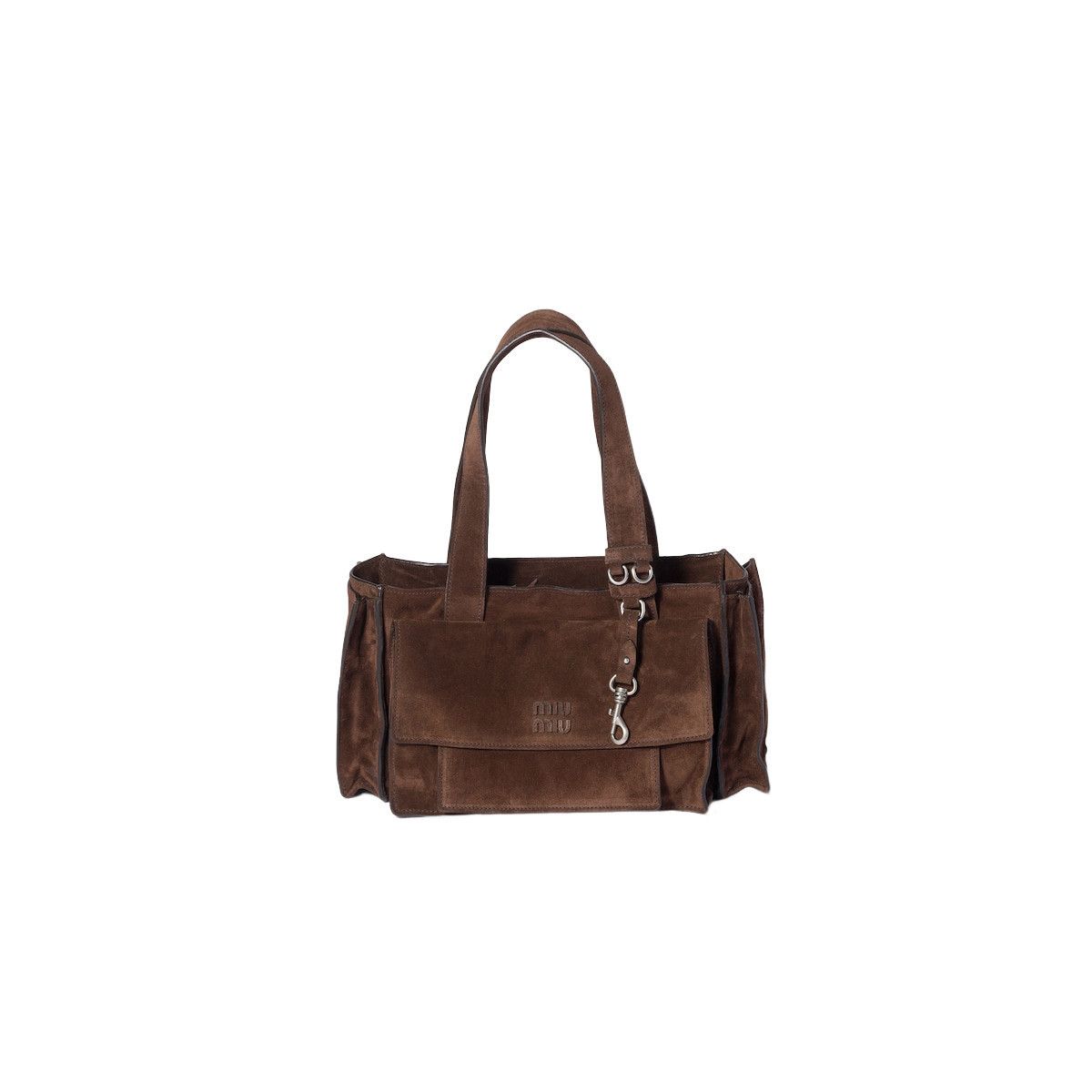 Miu Miu Utilitaire $3750 Dark Brown Shoulder Bag New & Authe, Women's