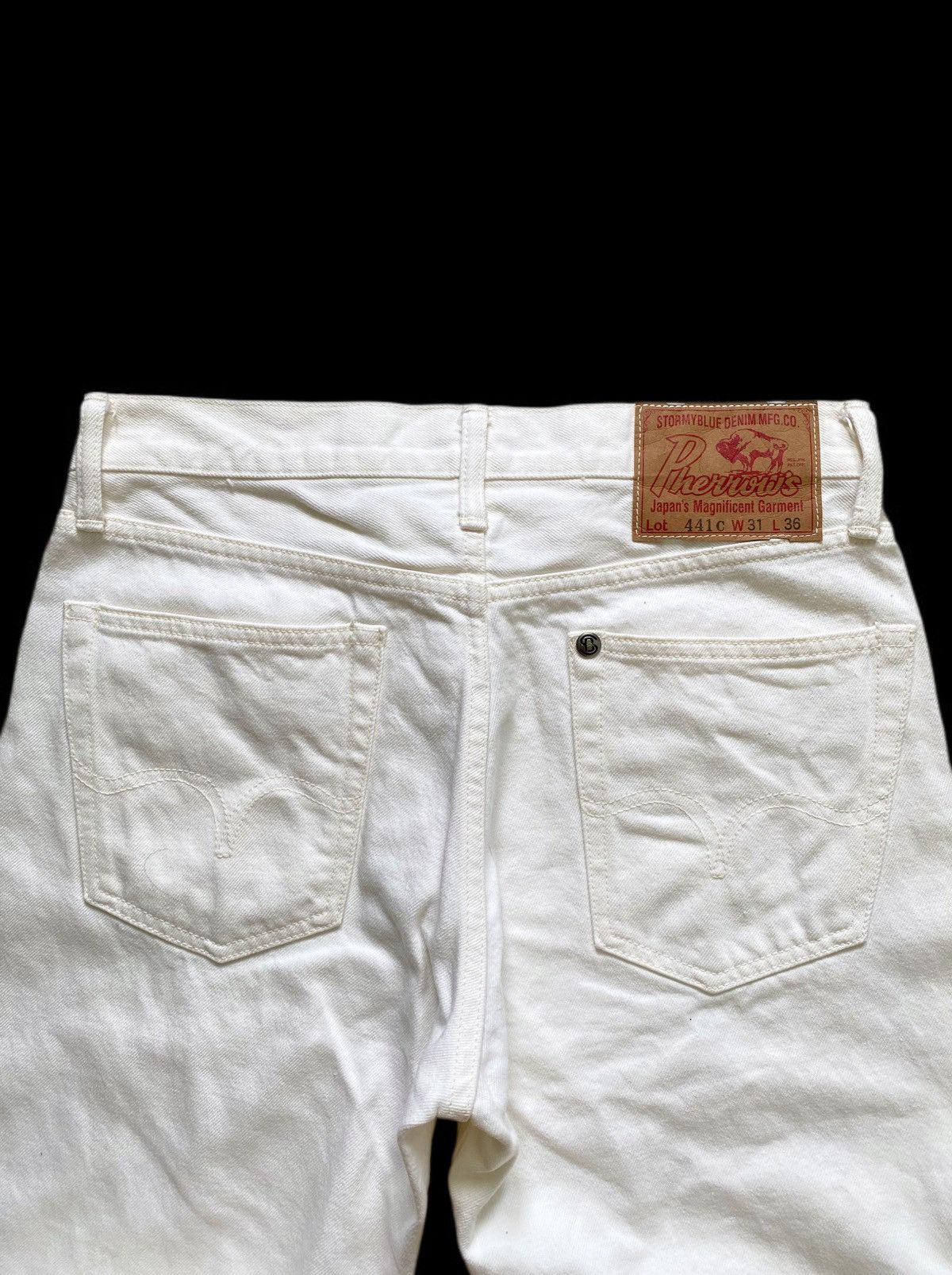 Pherrow's Vintage Pherrows Stormy Blue Raw Jeans - White Size US 30 / EU 46 - 9 Thumbnail