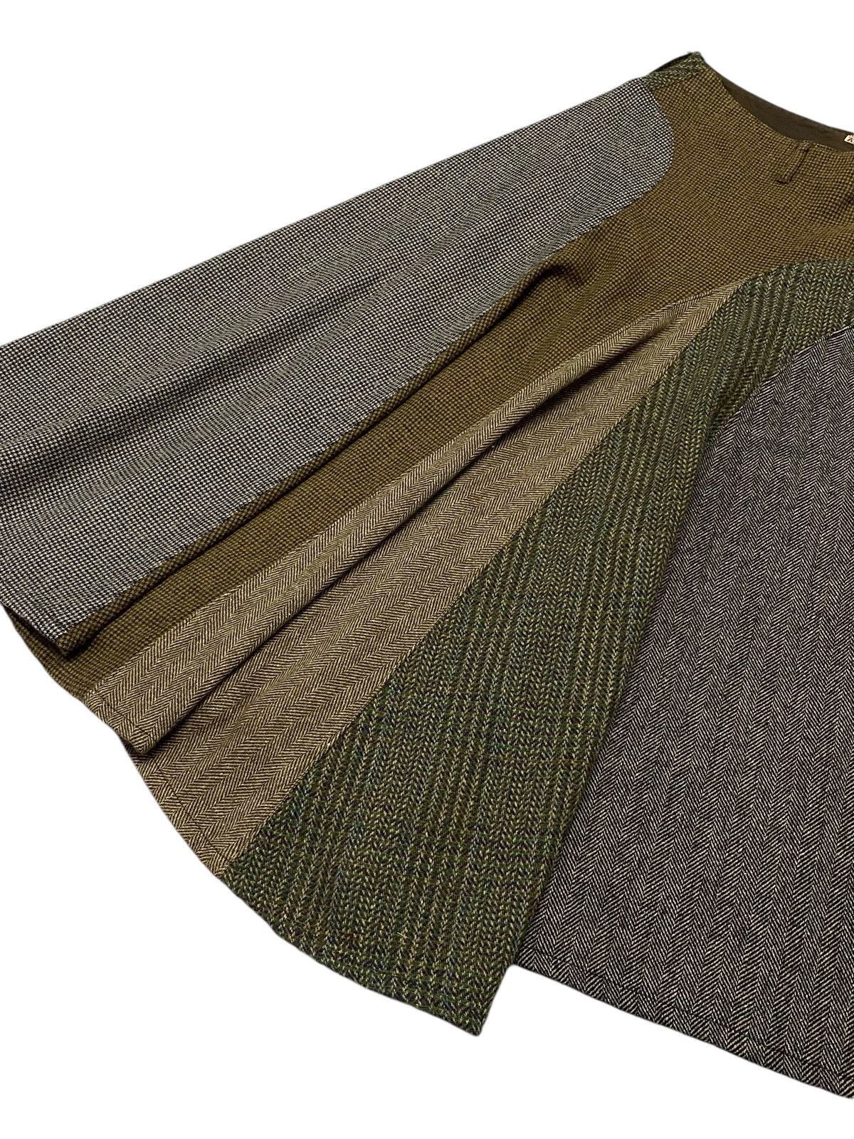 Kapital Kapital Patchwork Wool Midi Skirt Size 30" / US 8 / IT 44 - 20 Thumbnail