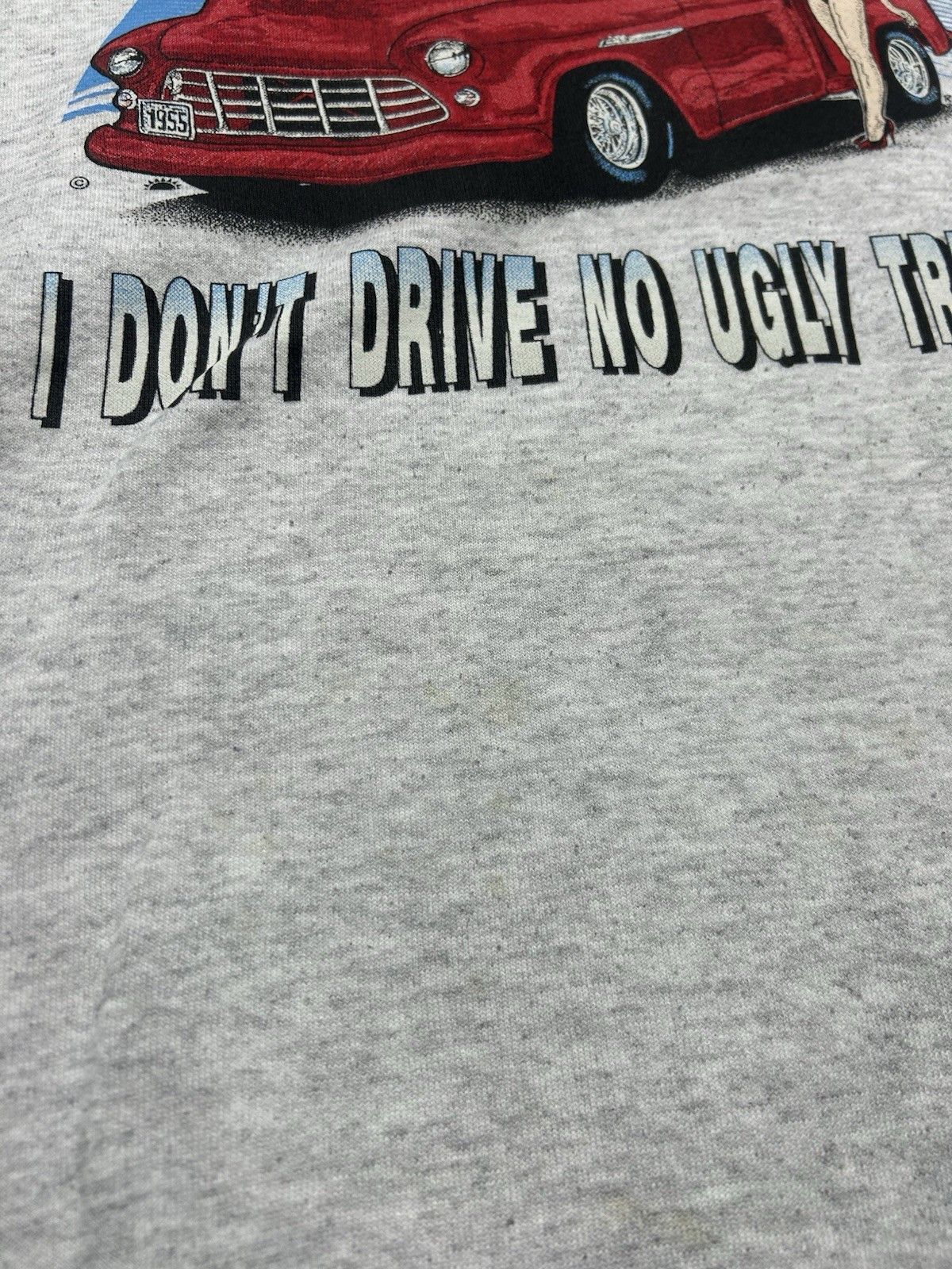 Vintage Vtg 80s sweatshirt I don’t drive no ugly truck babe XXL tall Size US XXL / EU 58 / 5 - 4 Thumbnail