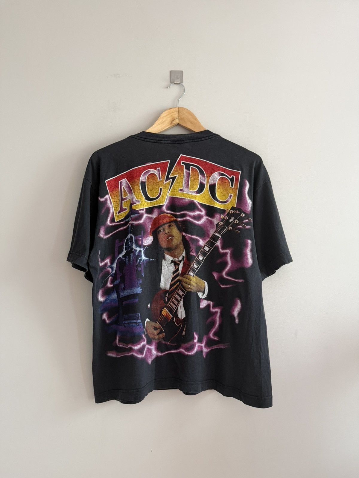 Vintage AC/DC All Over Print T-Shirt Size US M / EU 48-50 / 2 - 2 Thumbnail