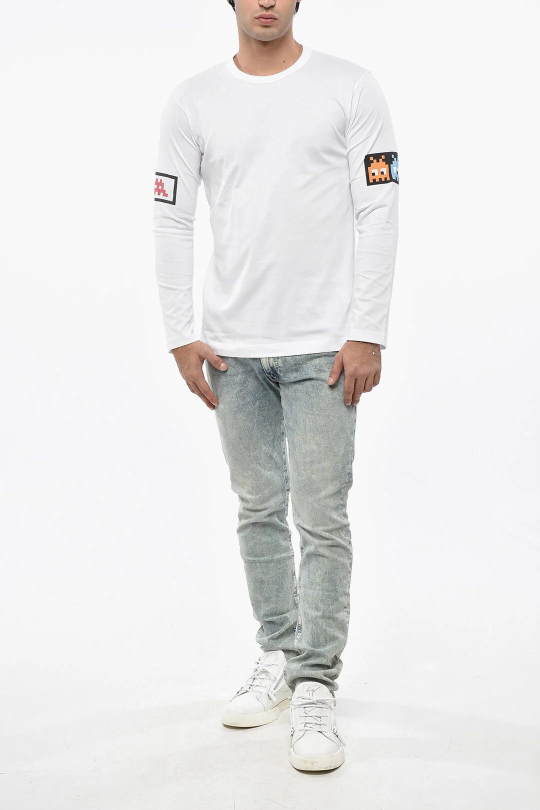 Comme des Garcons og1mm0426 Long Sleeved Crewneck T-Shirt in White Size US S / EU 44-46 / 1 - 4 Thumbnail