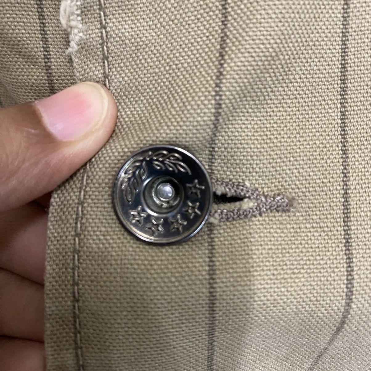 Japanese Brand Power To The People Stripe Button Coat Size US M / EU 48-50 / 2 - 9 Thumbnail