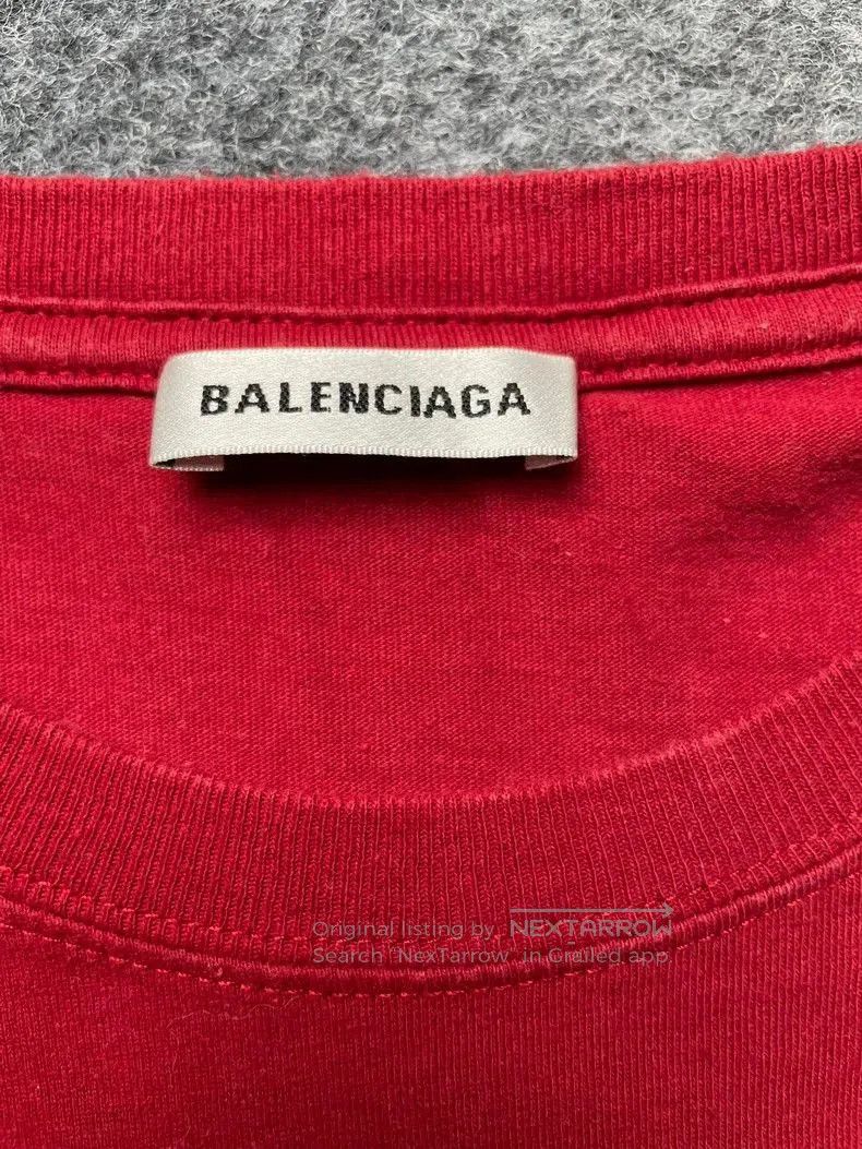 Balenciaga Balenciaga Printed Red Short Sleeve M. Size US M / EU 48-50 / 2 - 2 Thumbnail