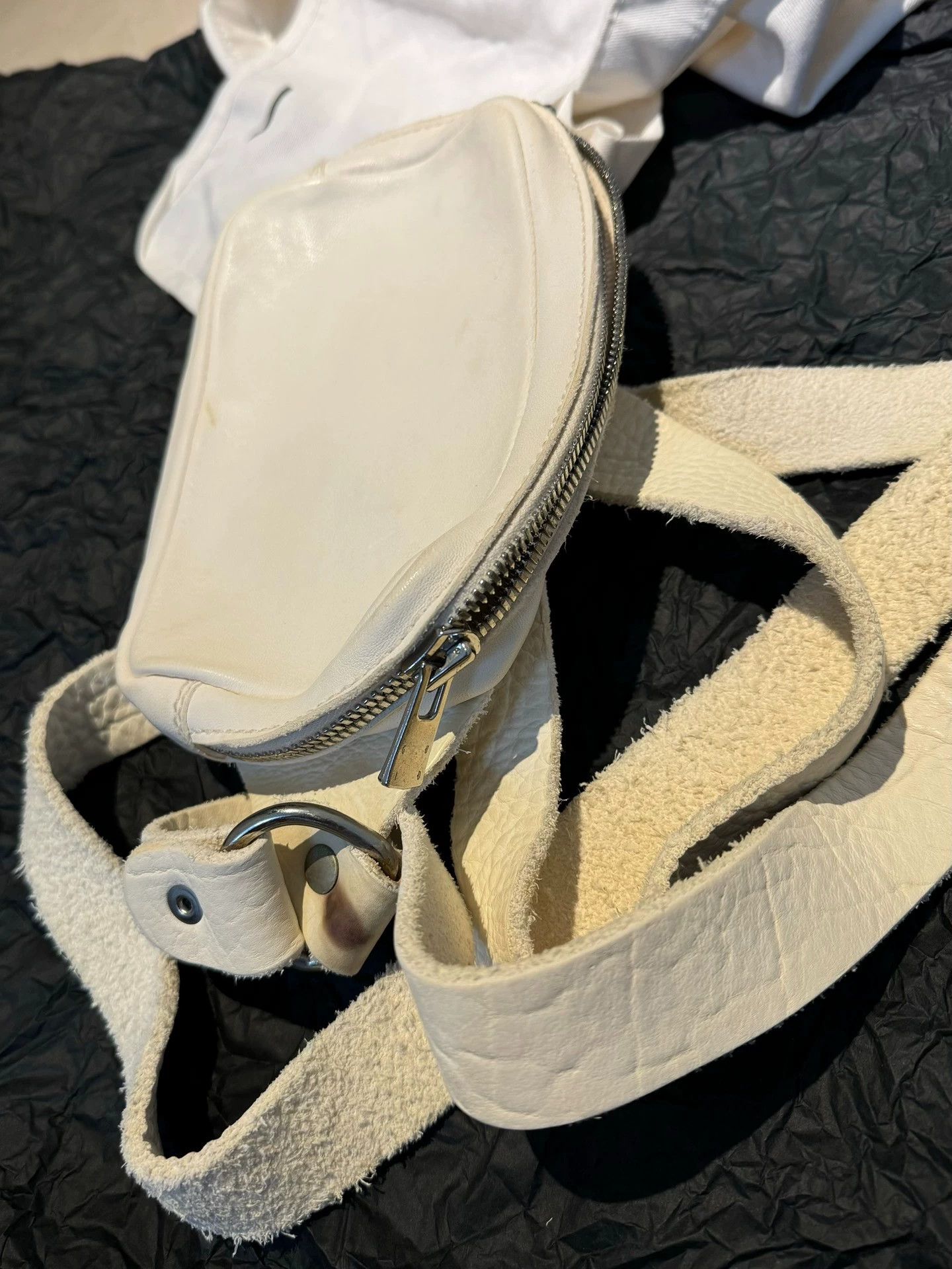 Guidi GUIDI BV03 SOFT HORSE Ivory Distressed Crossbody Size ONE SIZE - 3 Thumbnail