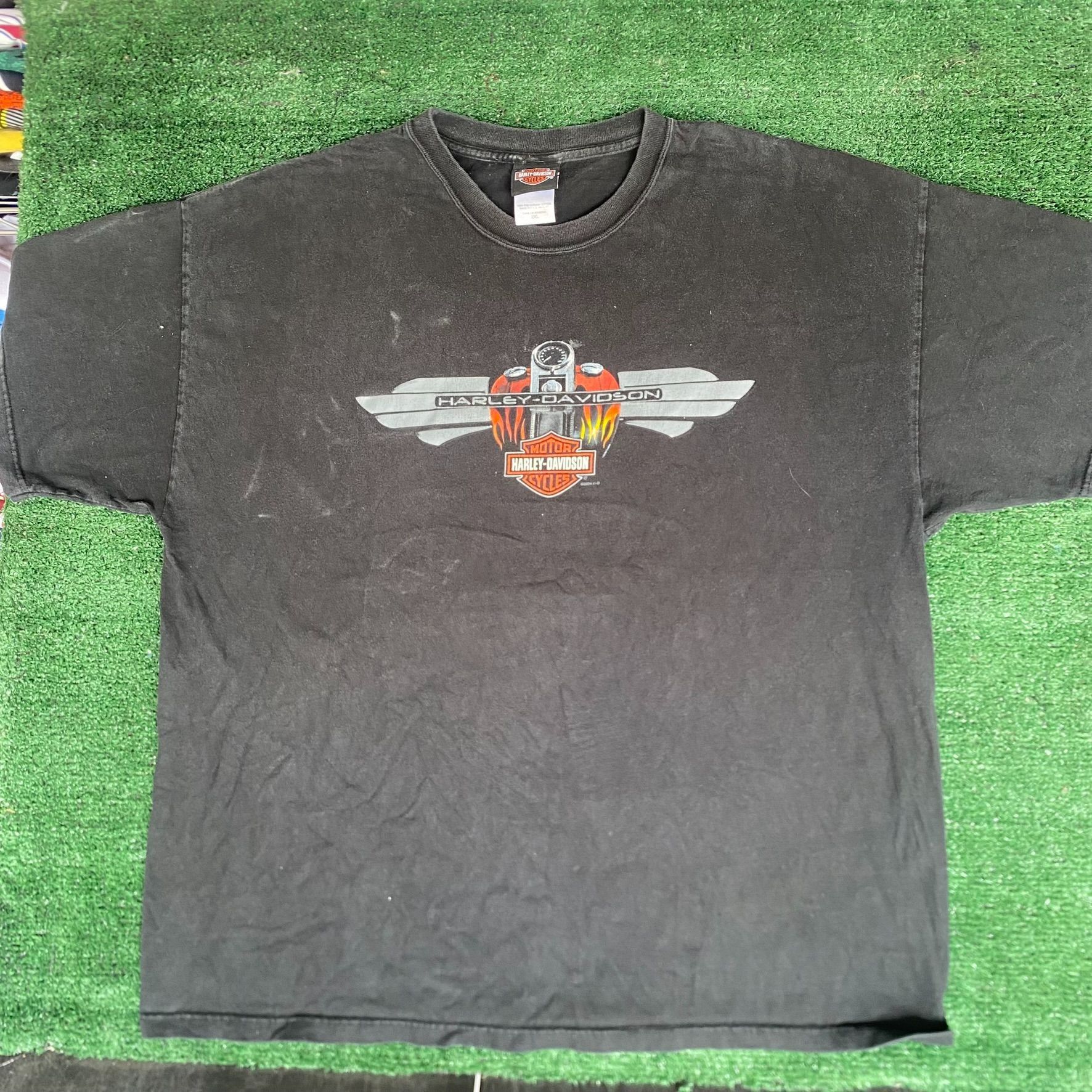 Harley Davidson Vintage Y2K Harley Davidson Shirt Biker Logo Motorcycle Tee Size US XXL / EU 58 / 5 - 1 Thumbnail