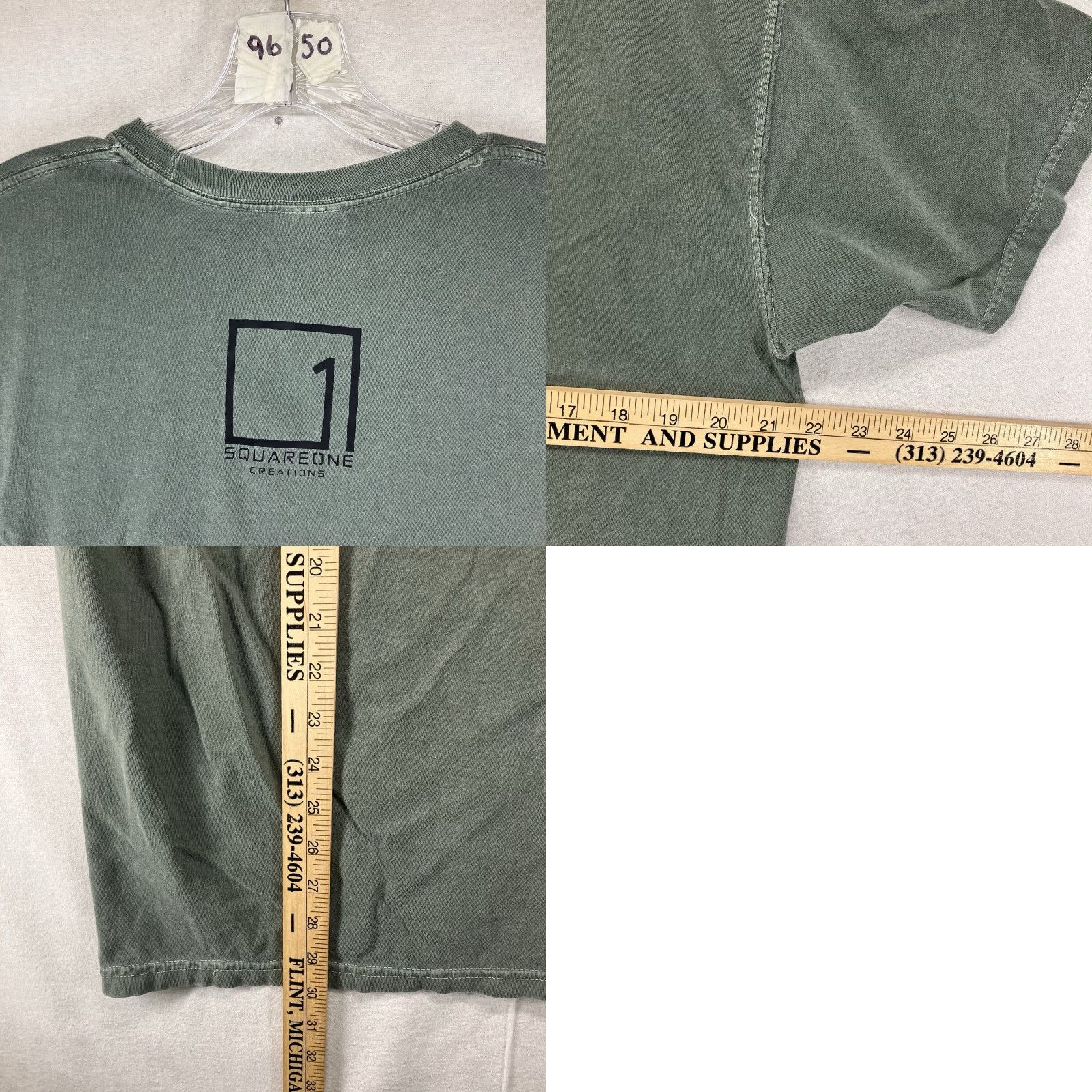Vintage Bicycle T Shirt Sage Green Mens Large Mood Graphic Cotton Squareone Creations Size US L / EU 52-54 / 3 - 8 Thumbnail