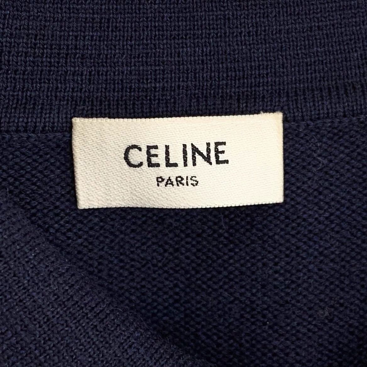 Celine Celine 25 Navy Wool Embroidered Polo S Size S / US 4 / IT 40 - 5 Thumbnail