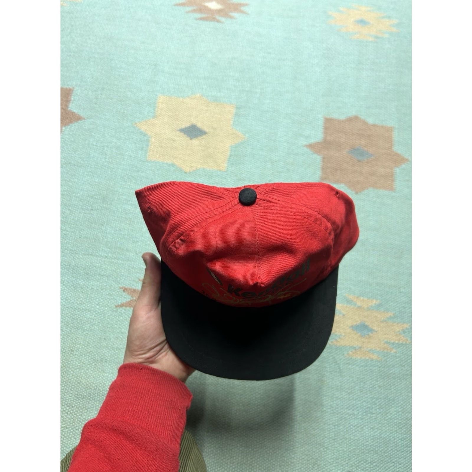 NASCAR VINTAGE 90s SnapBack hat cap Kendall racing Kyle Petty motor oil 42 nascar 1995 Mens Adjustable Red Cap/Hat Size ONE SIZE - 3 Thumbnail