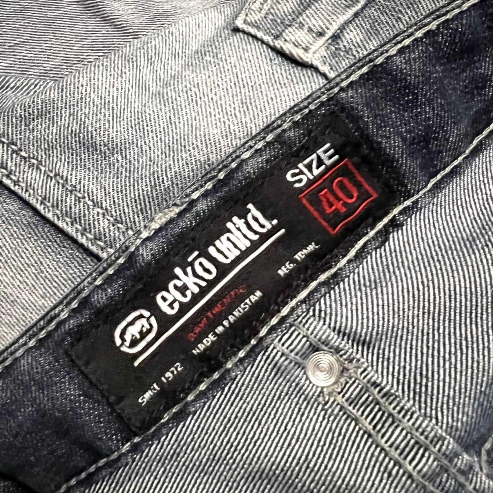 Ecko Unltd. Ecko Unltd Mens 40 Baggy Blue Denim Jean Shorts 90s Hip Hop Y2K Size US 40 / EU 56 - 4 Thumbnail
