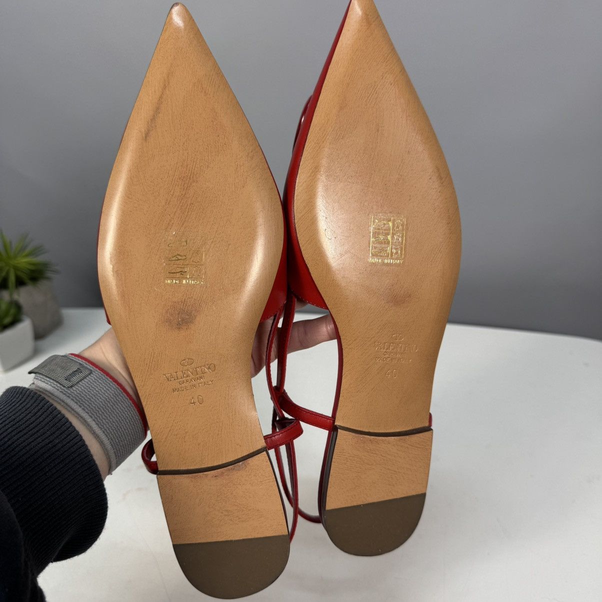 Valentino VALENTINO leather sandals red 40 Size US 10 / IT 40 - 14 Thumbnail