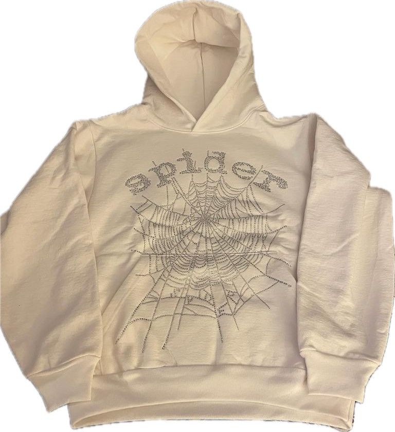 Sp5der Sp5der OG rhinestone white hoodie size small Size US S / EU 44-46 / 1 - 1 Thumbnail