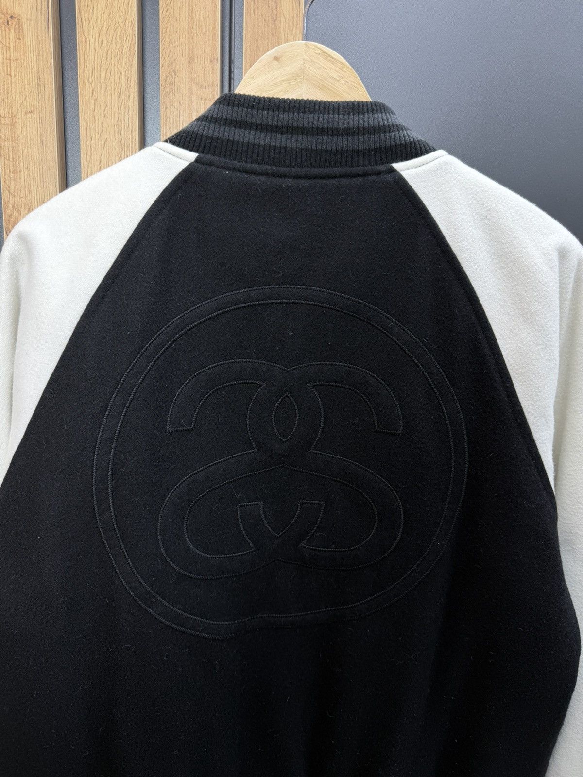 Stussy Stussy Varsity Wool Jacket Big Logo Black Size M Size US M / EU 48-50 / 2 - 17 Thumbnail