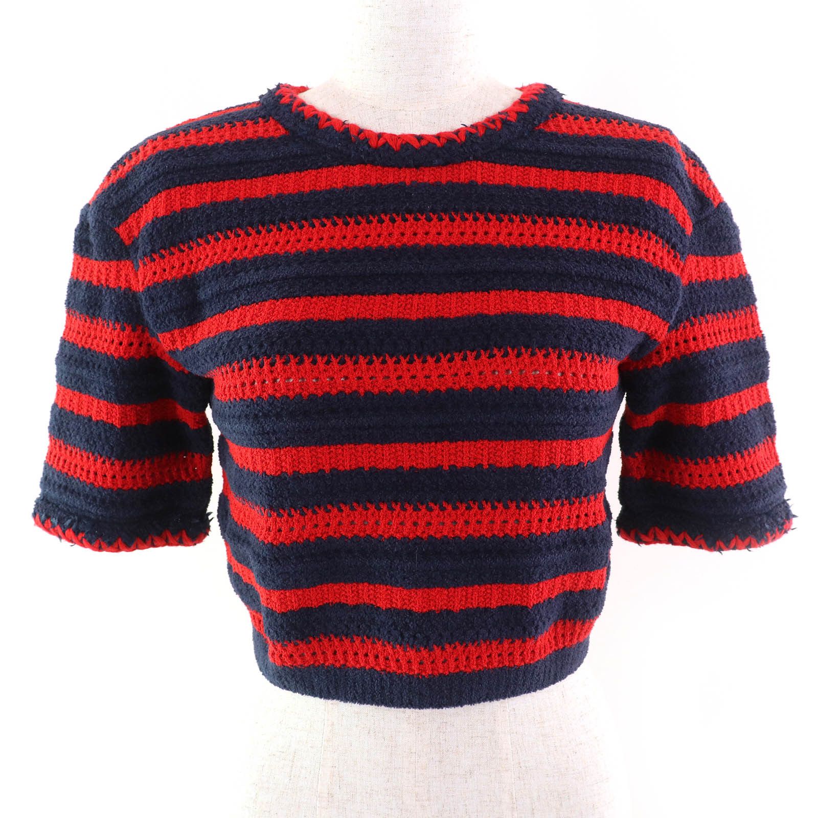 Chanel Chanel Chanel COCO Mark Button Knit Top Cotton Tops P70326 Size ONE SIZE - 1 Thumbnail