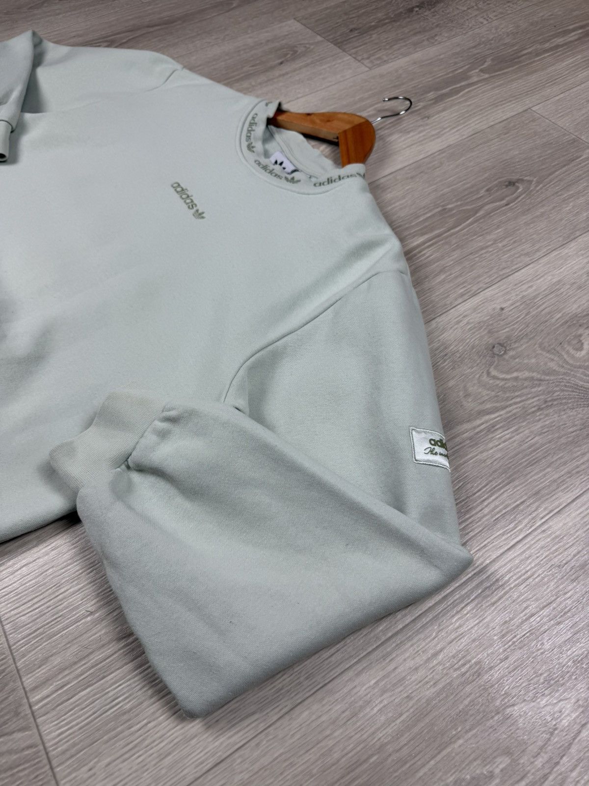 Adidas Adidas Trefoil Linear Crew Neck Sweatshirt Size S Size US S / EU 44-46 / 1 - 5 Thumbnail