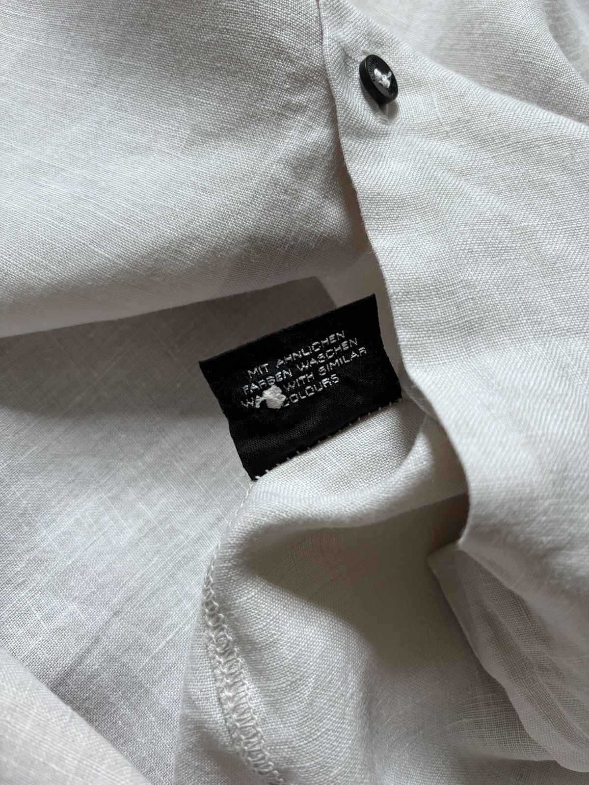 hannes roether Hannes Roether shirt beige linen long sleeve shirt Size US M / EU 48-50 / 2 - 9 Thumbnail