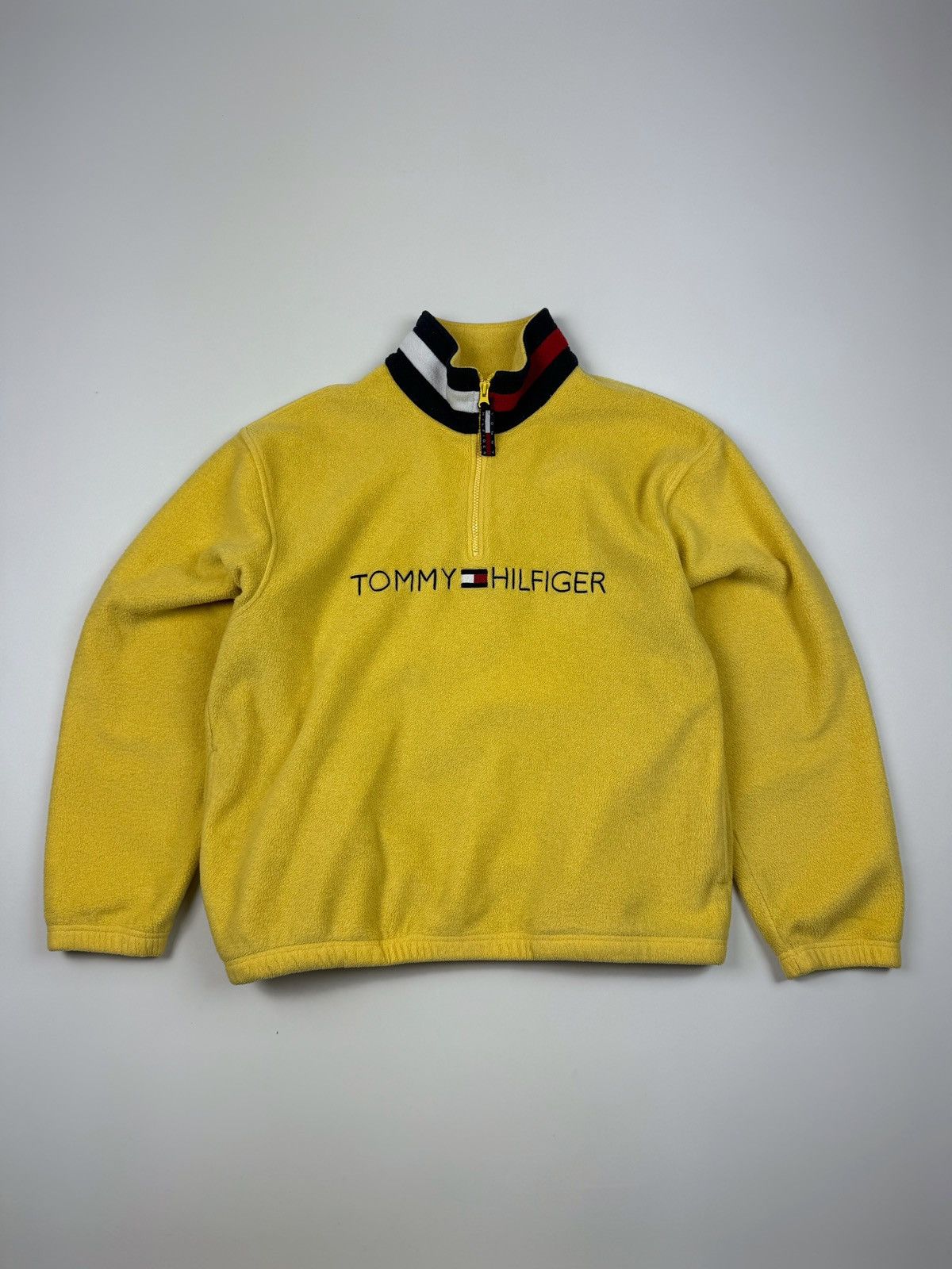 Tommy Hilfiger × Vintage Y2K Vintage Tommy Hilfiger 1/3 Zip Fleece Size US L / EU 52-54 / 3 - 3 Thumbnail