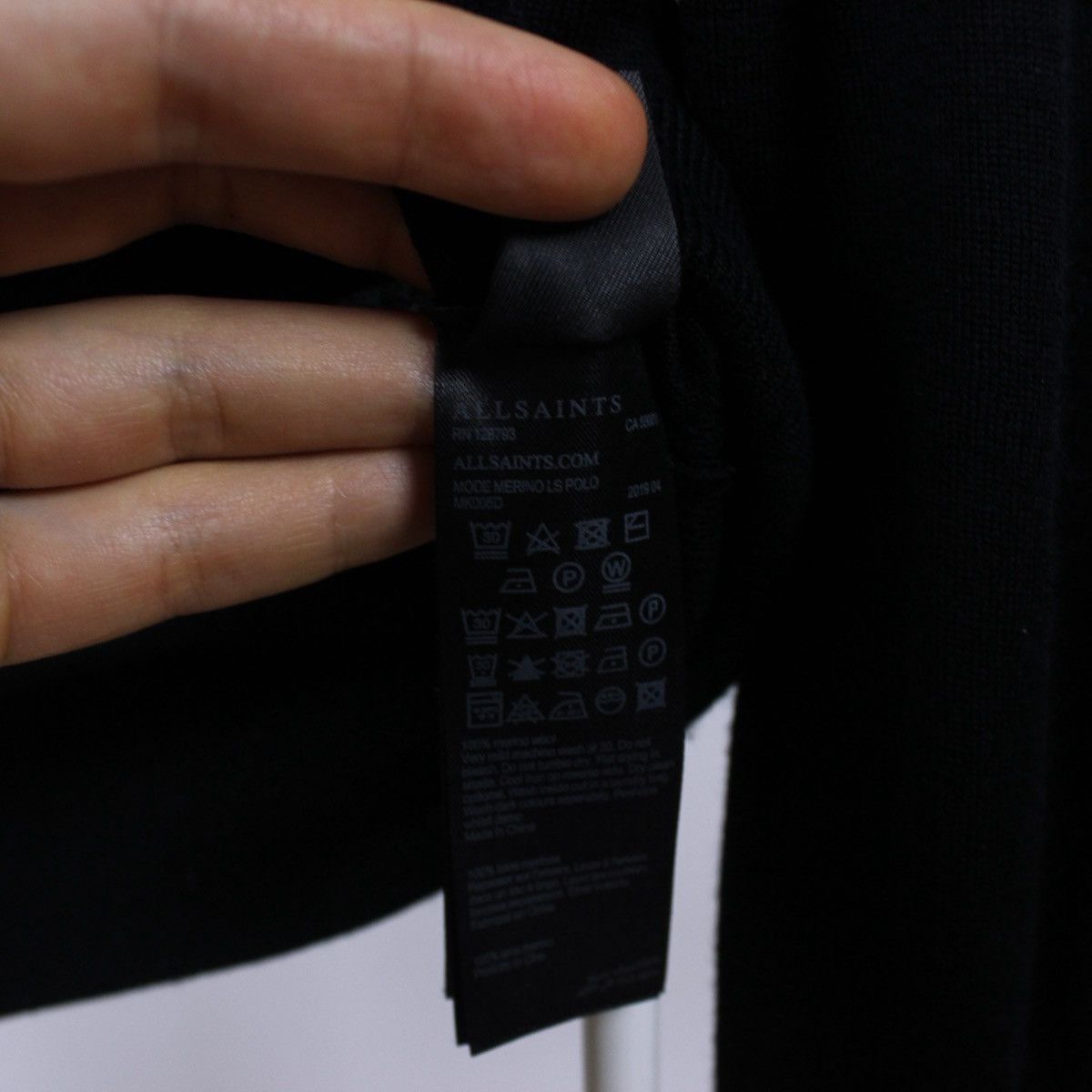 Allsaints AllSaints Mode Merino Wool Long Sleeve Polo Shirt Size US L / EU 52-54 / 3 - 7 Thumbnail