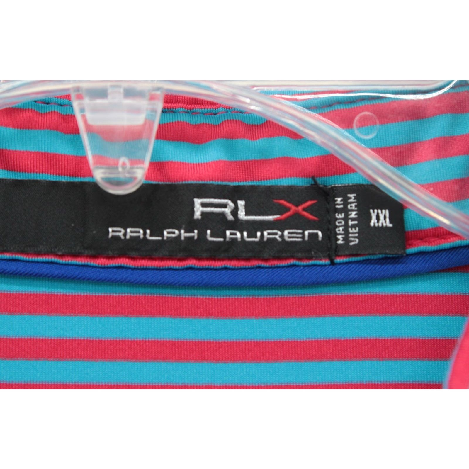 RLX Ralph Lauren RLX Ralph Lauren Polo Shirt Main Selling Point Brand Polo Men 2XL Striped Red Blue Performance Wicking Golf Shirt Mens Size US XXL / EU 58 / 5 - 7 Thumbnail