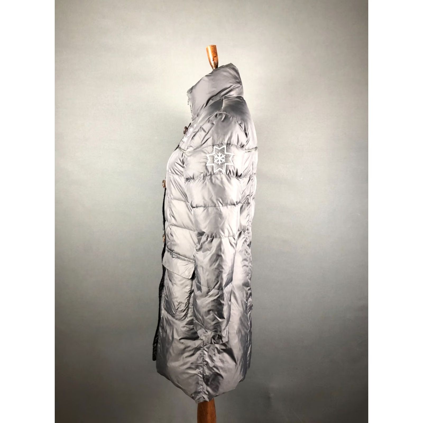 La Martina LA MARTINA Jacket Womens L Gray Women Quilted Full Zip Down Size Dark Nylon Size L / US 10 / IT 46 - 2 Thumbnail
