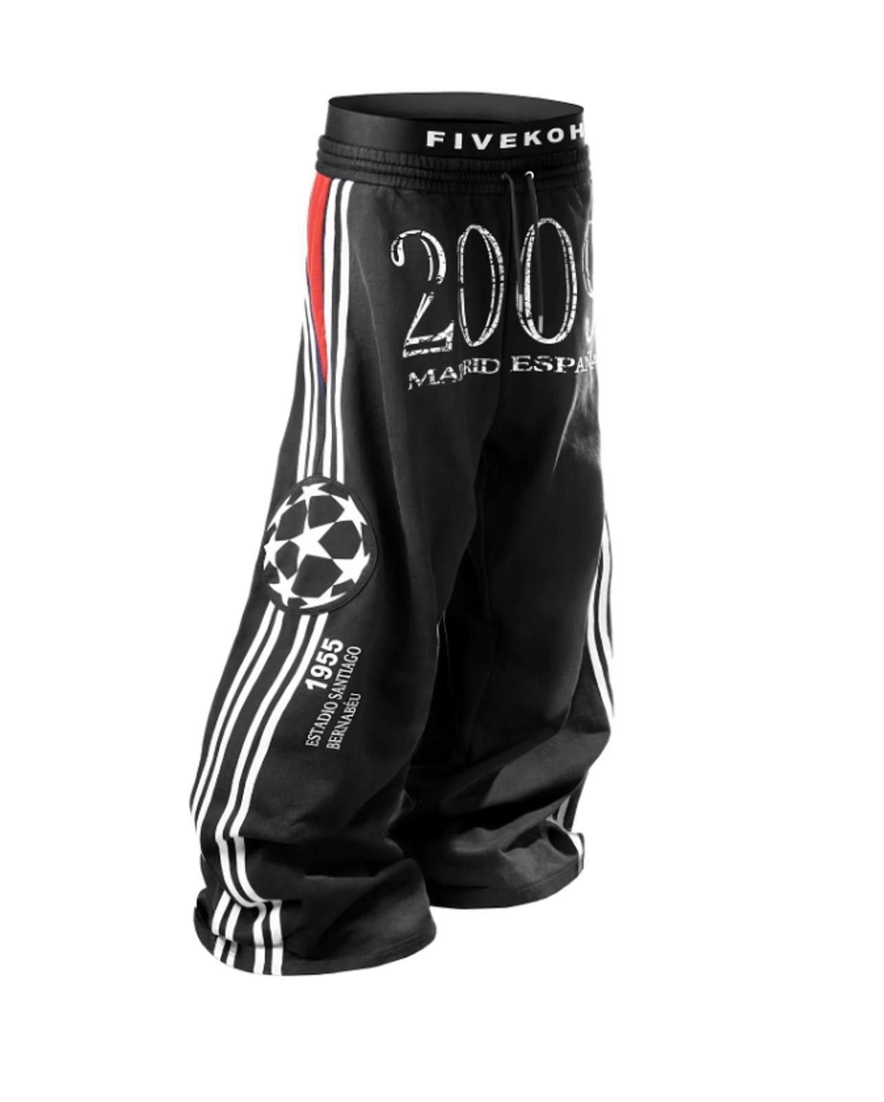 Japanese Brand Loose Baggy Track Football / Soccer Wide Leg Sweatpants Size US 30 / EU 46 - 5 Thumbnail