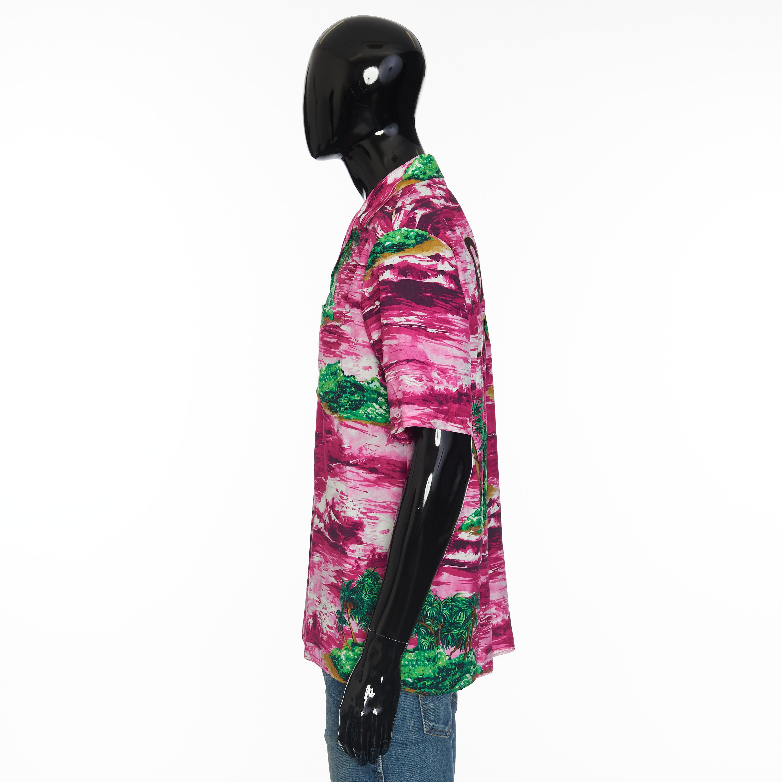 Gucci Multicolor Viscose Bowling Shirt With Island Print Size US S / EU 44-46 / 1 - 3 Thumbnail