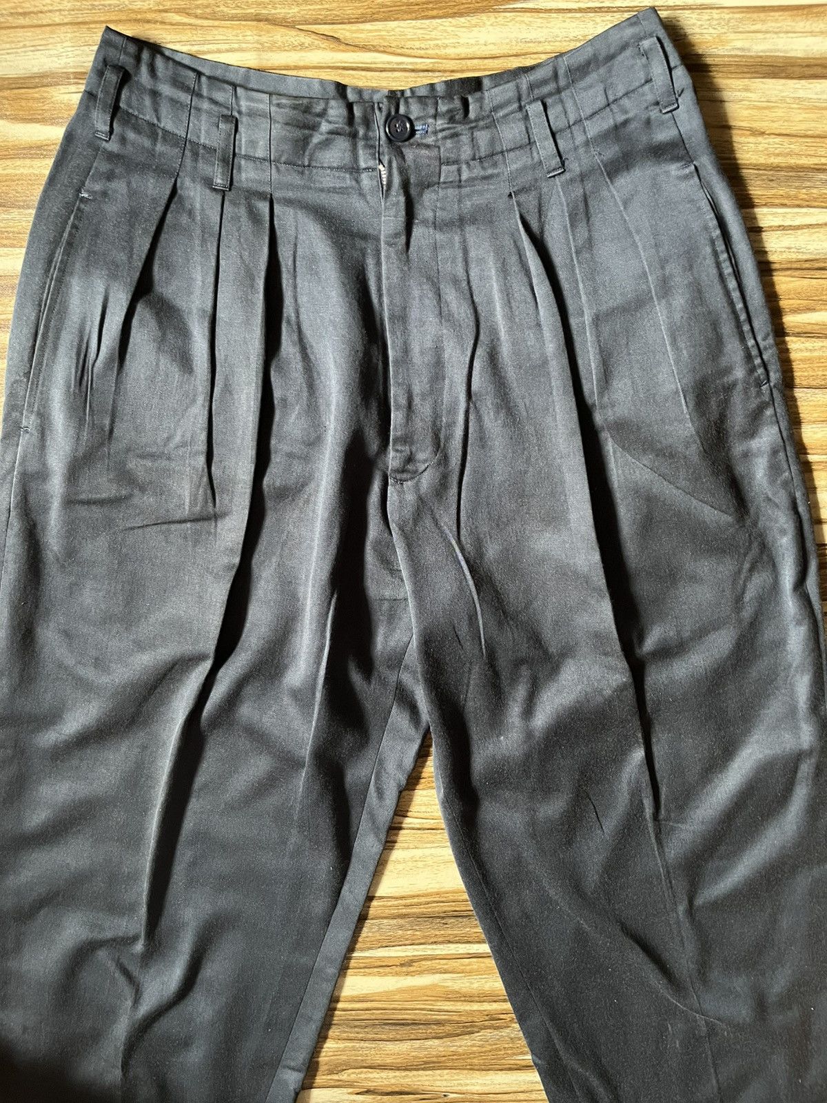 Japanese Brand Satchmo Pleated Gabardine Pant in Navy Size US 37 - 3 Thumbnail