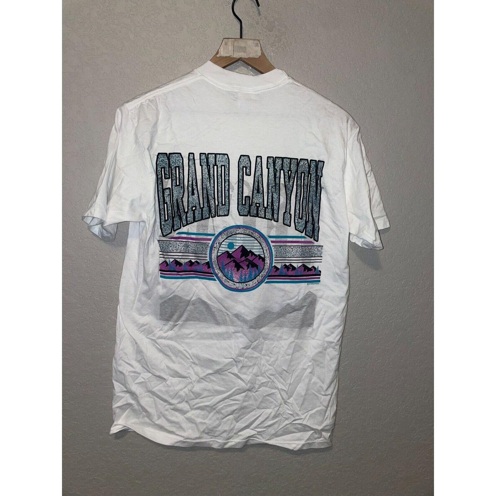 Jerzees VTG Test Print Lake Tahoe Grand Canyon Las Vegas White Tee Size US M / EU 48-50 / 2 - 5 Thumbnail