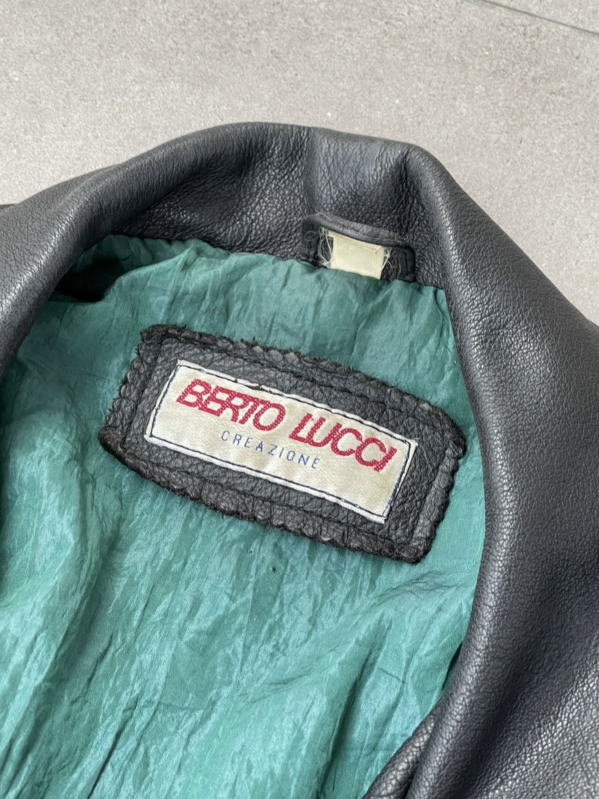 Leather Berto Lucci Biker Belted Moto Racing Black Leather Jacket Size US M / EU 48-50 / 2 - 21 Thumbnail