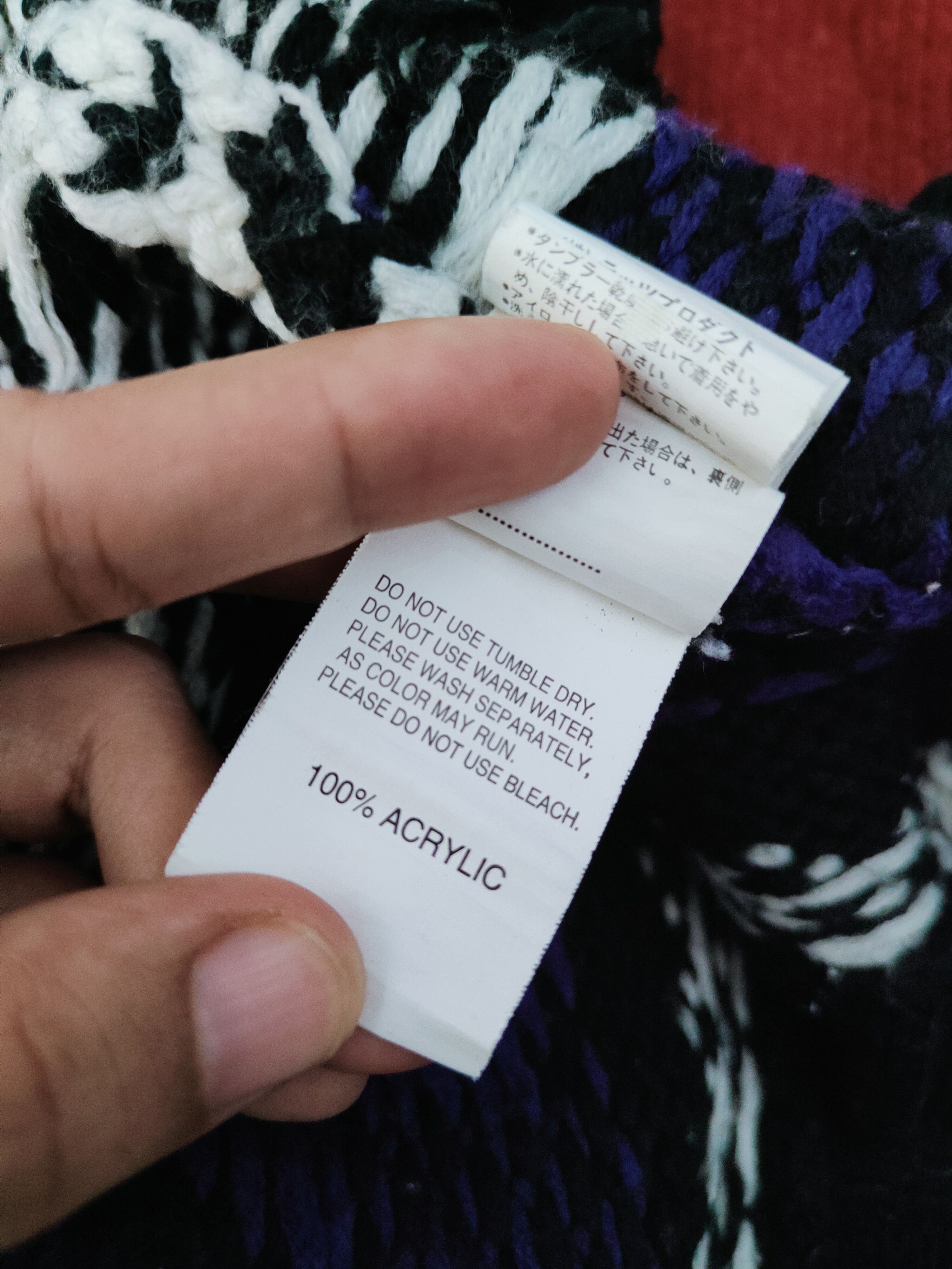 Japanese Brand × Vintage T.t.u Black Purple Knitwear Hoodie Cape - Vintage Stuff Size M / US 6-8 / IT 42-44 - 8 Thumbnail