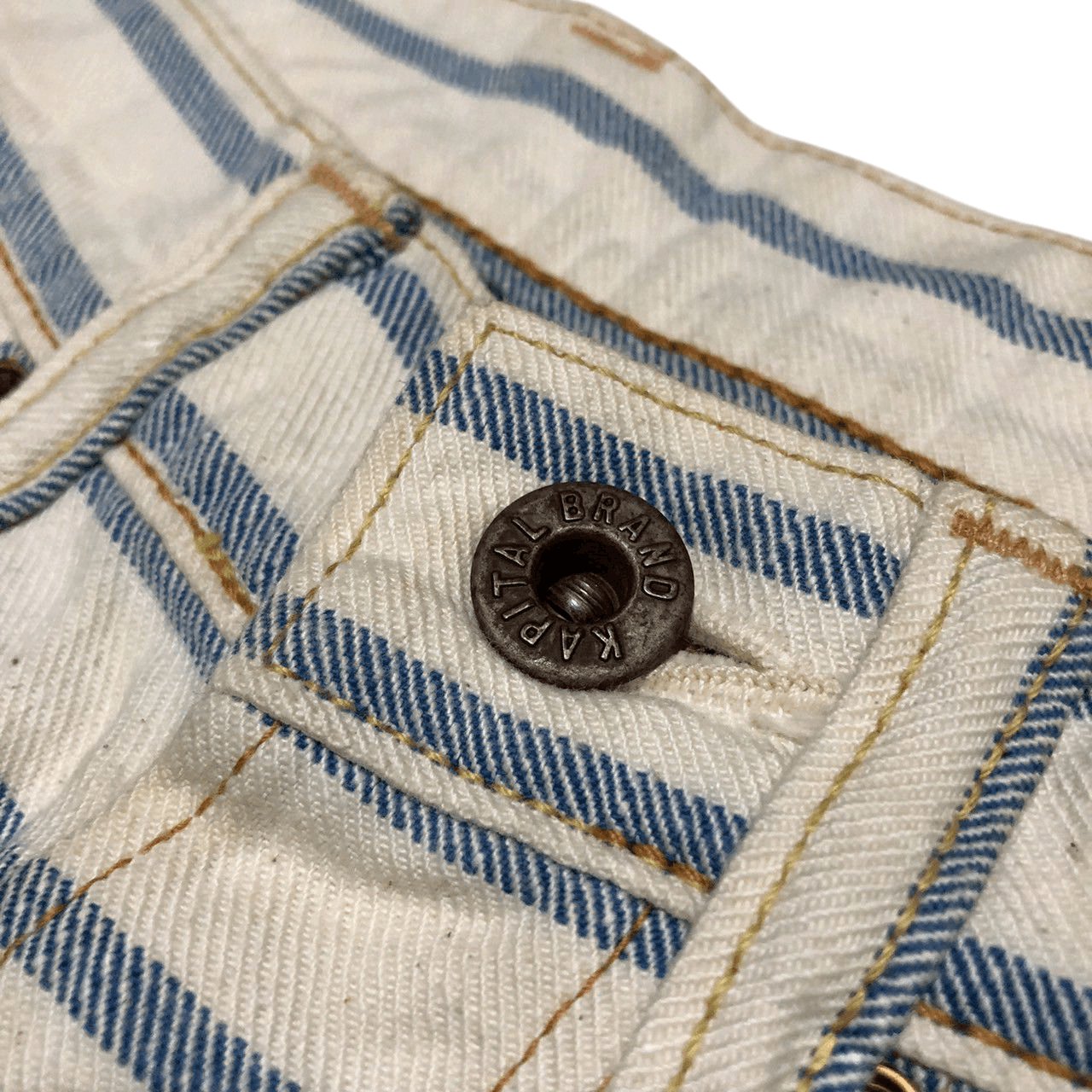 Kapital Kapital Striped Cropped Denim Pants Size US 28 / EU 44 - 7 Thumbnail