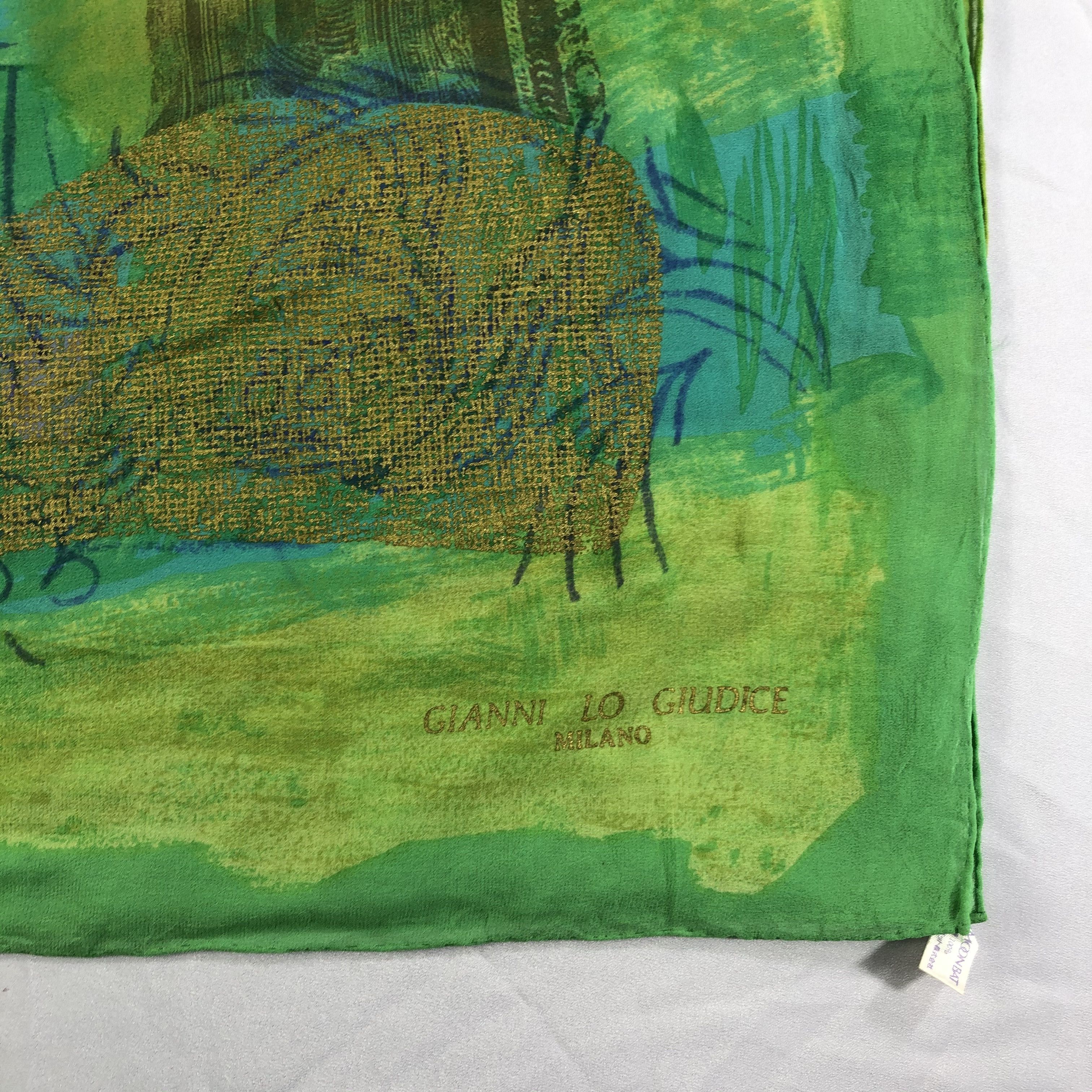 Vintage Vintage Gianni Lo Giudice Silk Scarf Size ONE SIZE - 4 Thumbnail