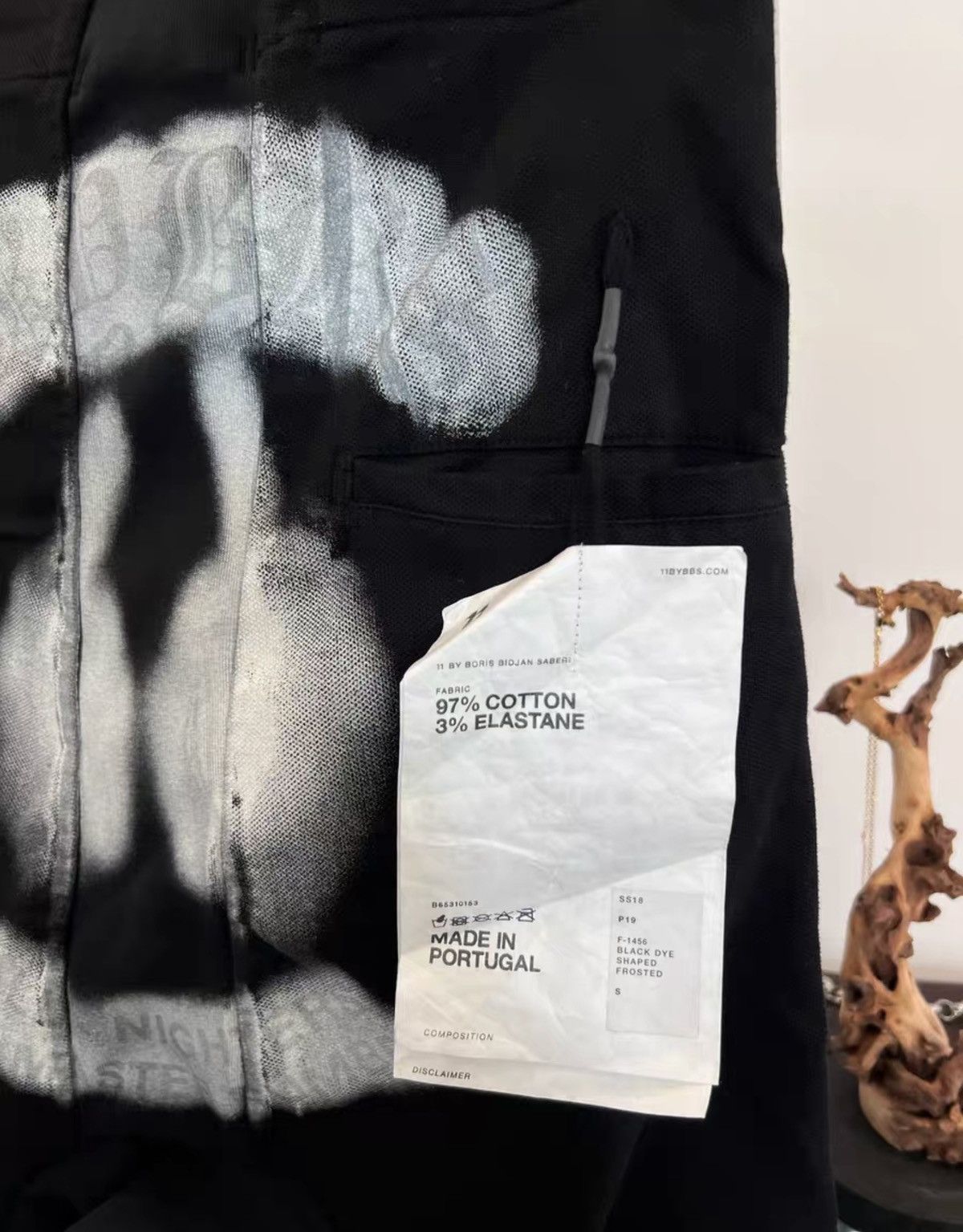 11 By Boris Bidjan Saberi 11ByBBS Splatter & Sanskrit Middle-Finger Print Pants Size US 32 / EU 48 - 5 Thumbnail