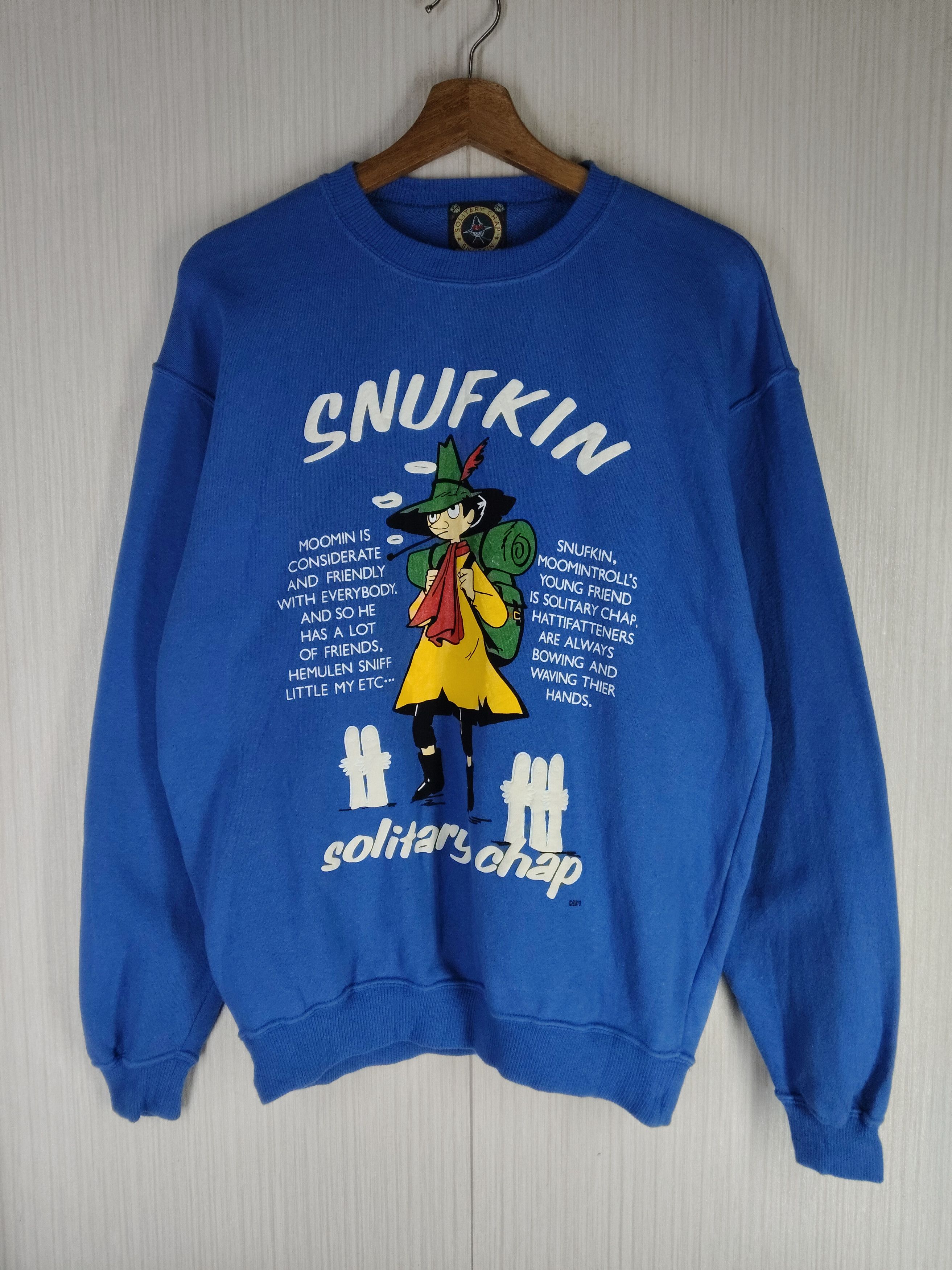 Cartoon Network Vintage Snufkin Solitary Chap Moomin sweatshirt Size US L / EU 52-54 / 3 - 1 Thumbnail