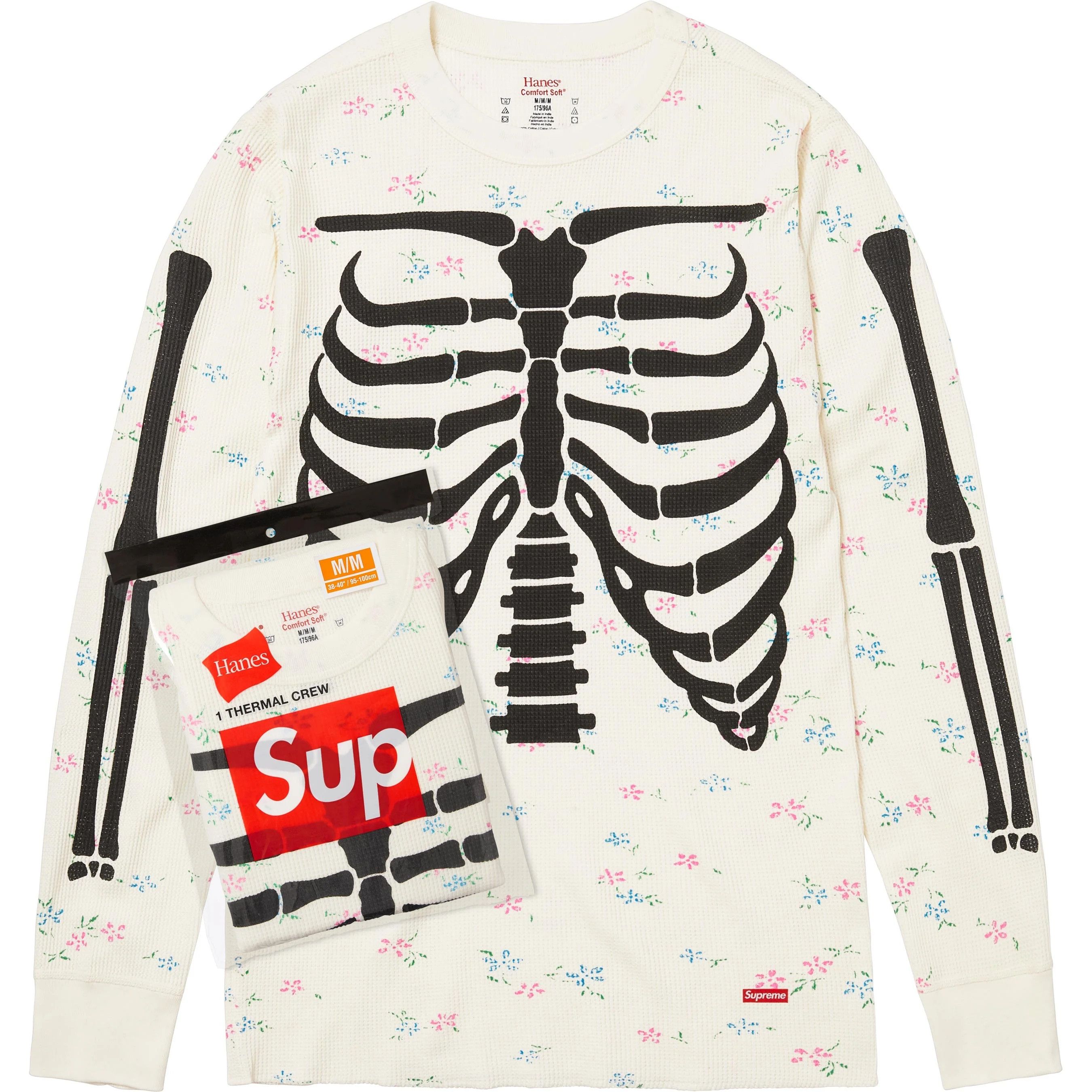 Hanes × Supreme Supreme Hanes Bones Thermal Crew Size US L / EU 52-54 / 3 - 1 Thumbnail
