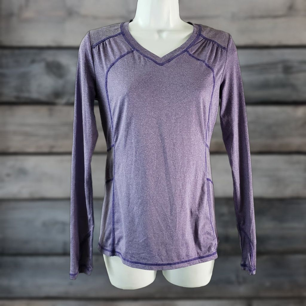 Athleta Athleta Womens Northern Lights Reflective Top XS Purple Gray Long Sleeve Shirt Size XS / US 0-2 / IT 36-38 - 1 Thumbnail