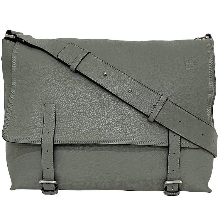 Loewe Shoulder Bag Grey Leather, Women's