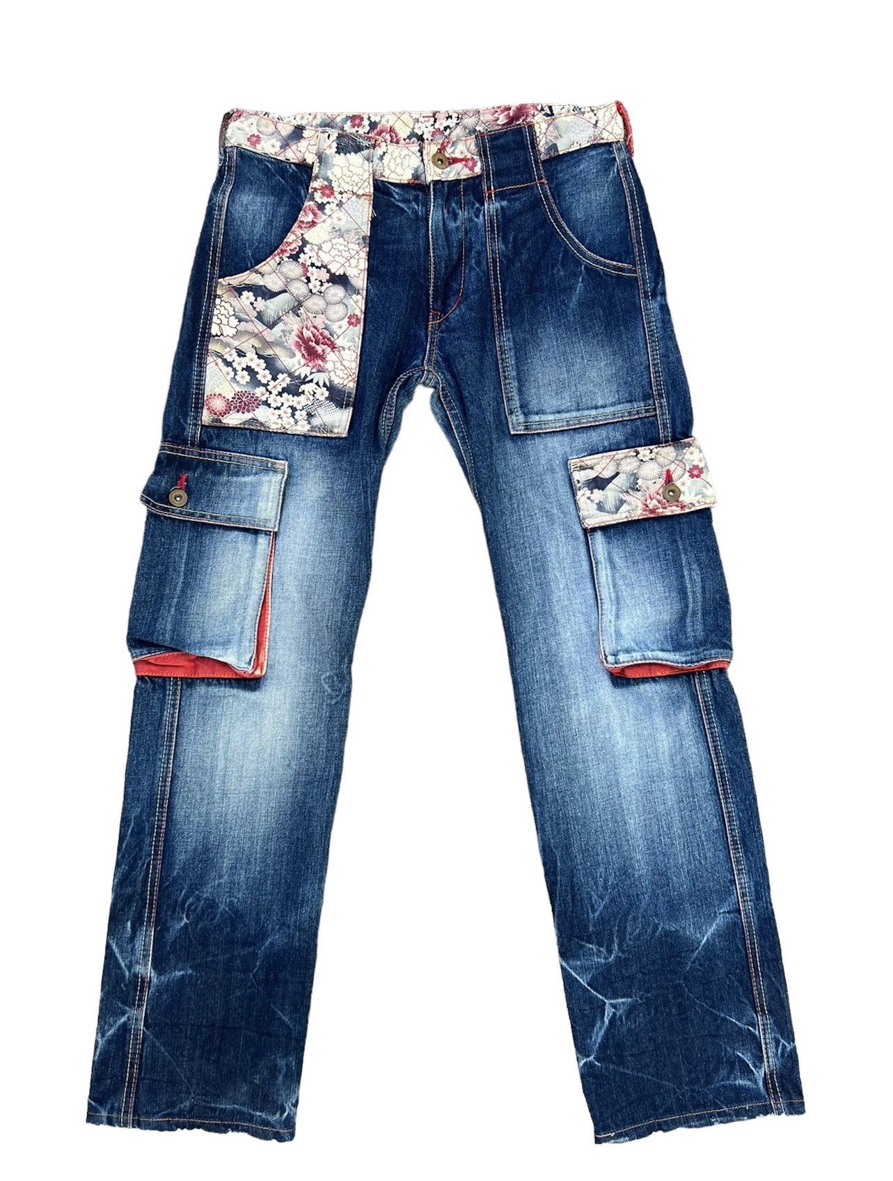 image of Vintage Eternal Japan Patchwork Denim Cargo Pant, Men's (Size 28)
