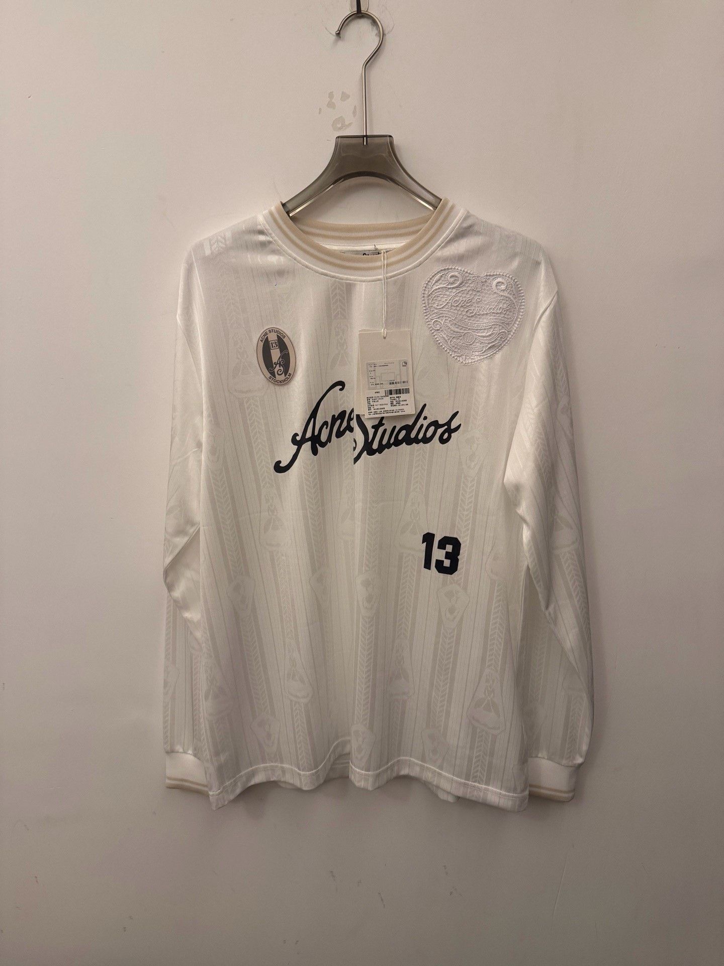 Acne Studios Acne Studios Logo Print Jersey Long Sleeve Size L Size US L / EU 52-54 / 3 - 1 Thumbnail