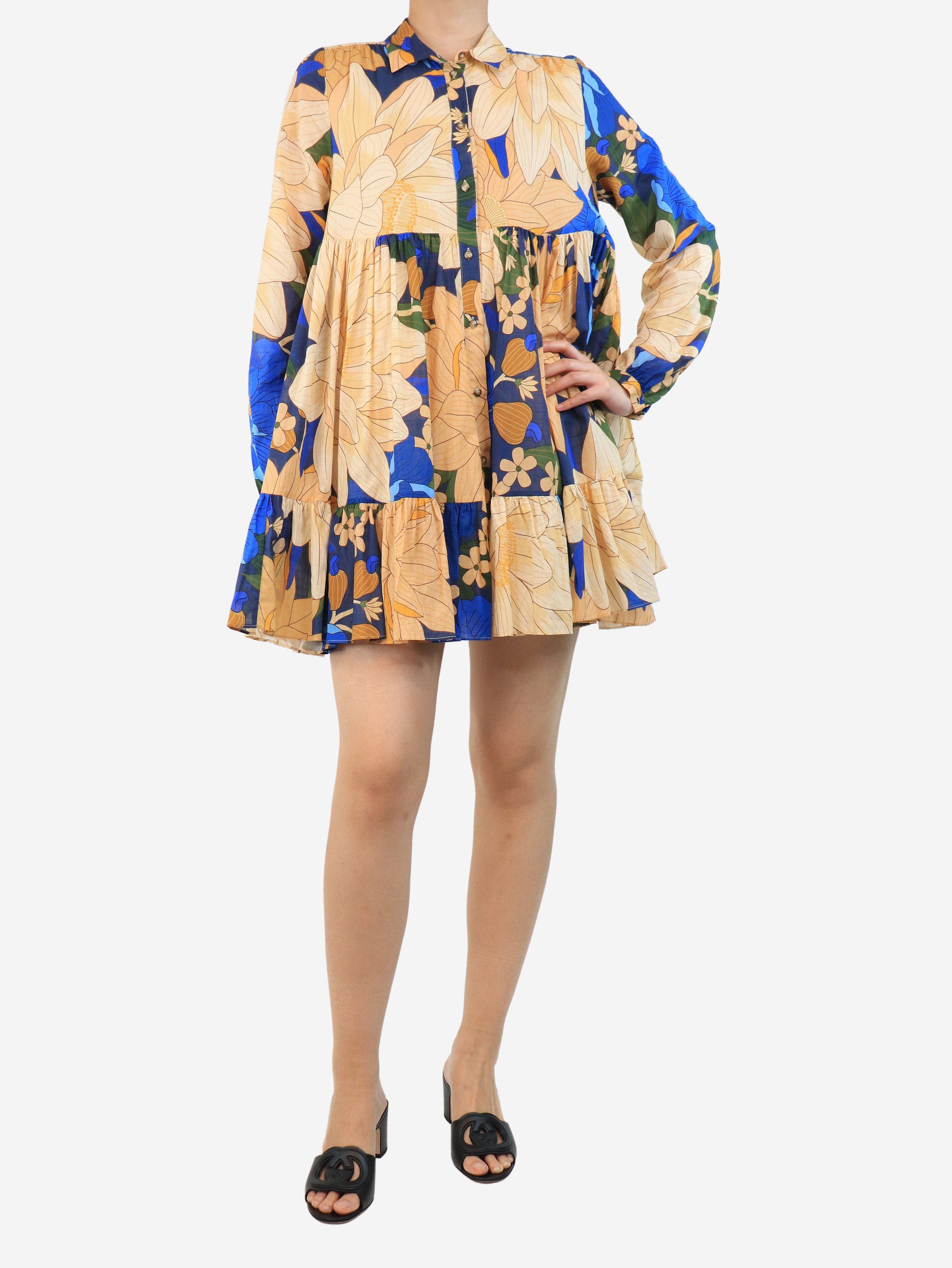 ワンピースその他 FARM Rio Linen-blend dress with palm print FARM Rio Palm Tree Print Linen Blend Tie Front Dress | Nordstrom