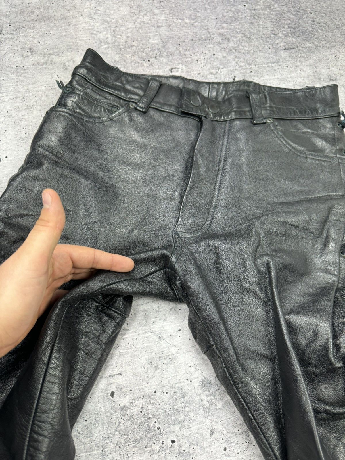 Genuine Leather × Vintage Vintage 90’s Y2K Style Casual Cowboy Genuine Leather Pants Size US 30 / EU 46 - 12 Thumbnail
