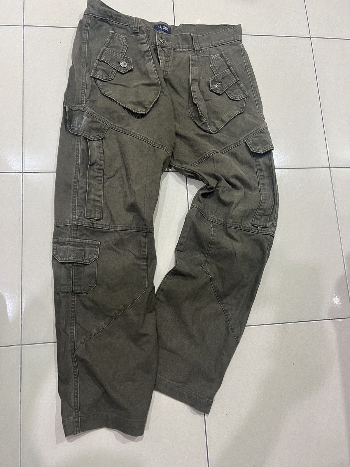Armani × Vintage Armani Jeans - vintage cargo pants Size US 36 / EU 52 - 1 Thumbnail