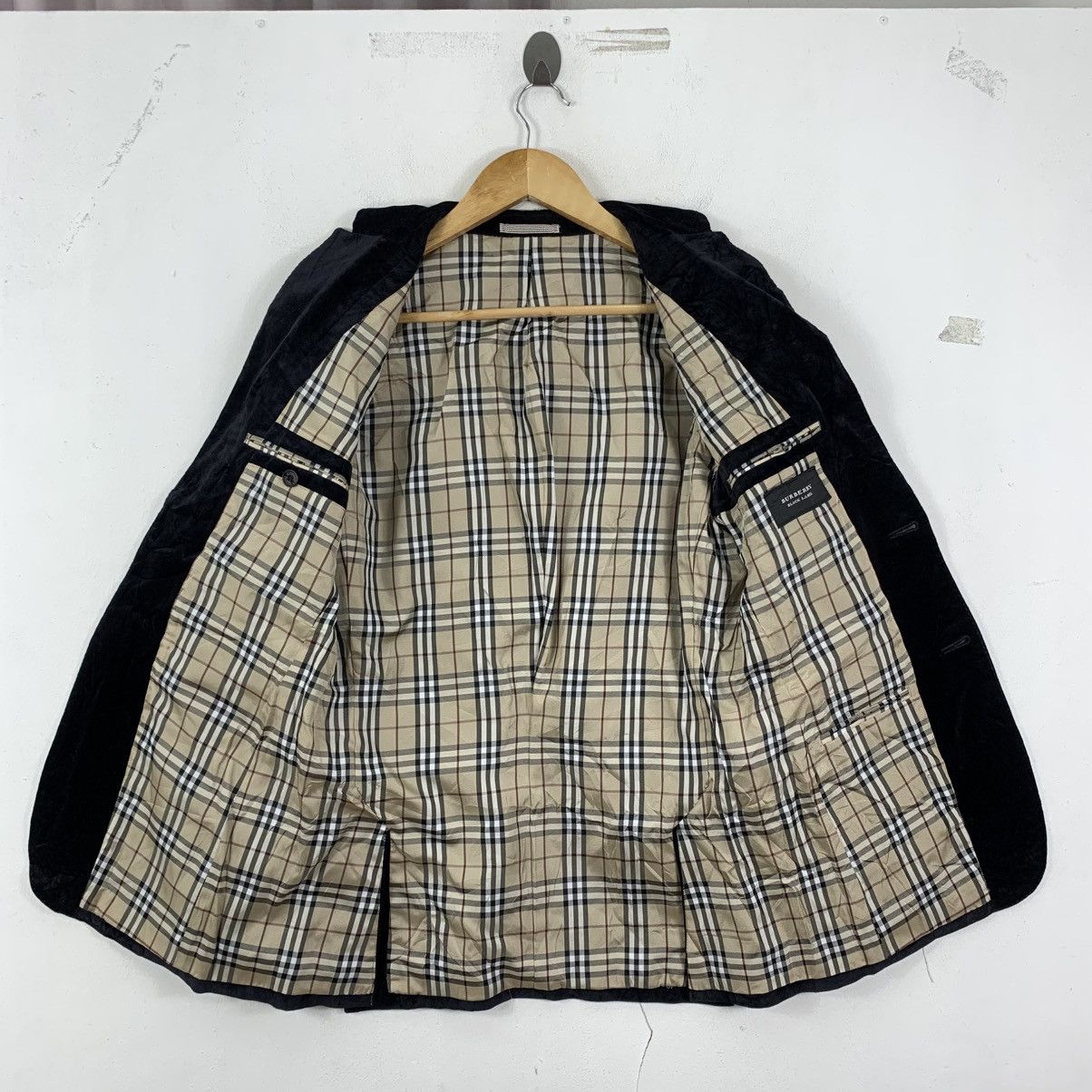 Burberry Vintage 90s BURBERRY BLACK LABEL Tartan Nova Blazer Coat Size US S / EU 44-46 / 1 - 4 Thumbnail